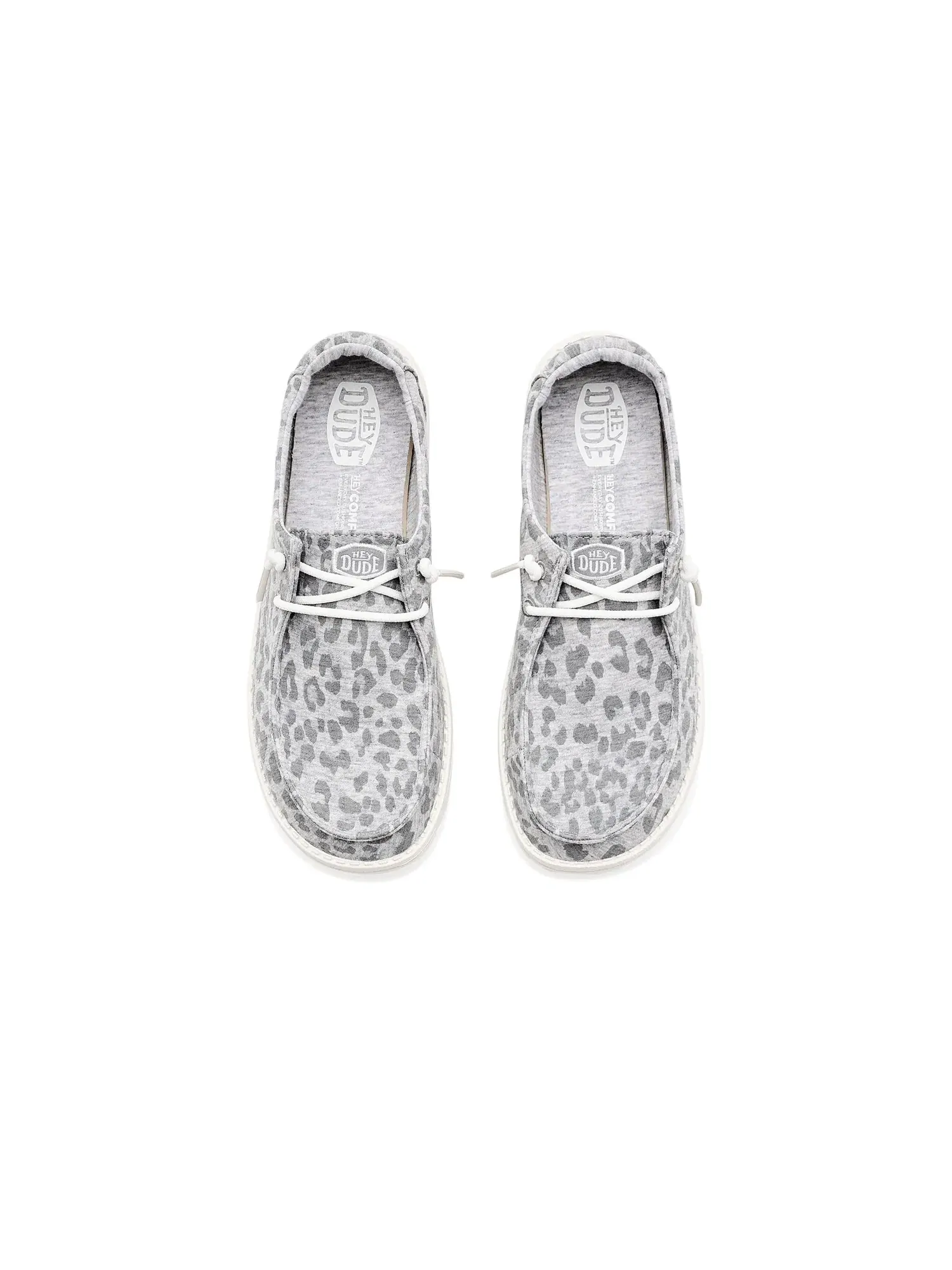 Кроссовки Wendy Stretch Jersey Leopard Hey Dude — изображение 2 из 4, светлый серый/мульти