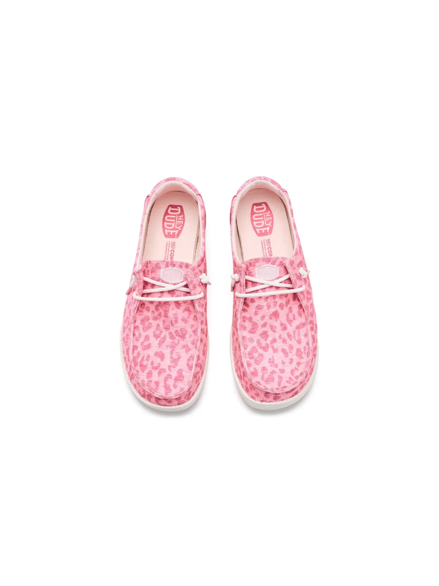 Кроссовки Wendy Stretch Jersey Leopard Hey Dude — изображение 2 из 4, розовый/мульти