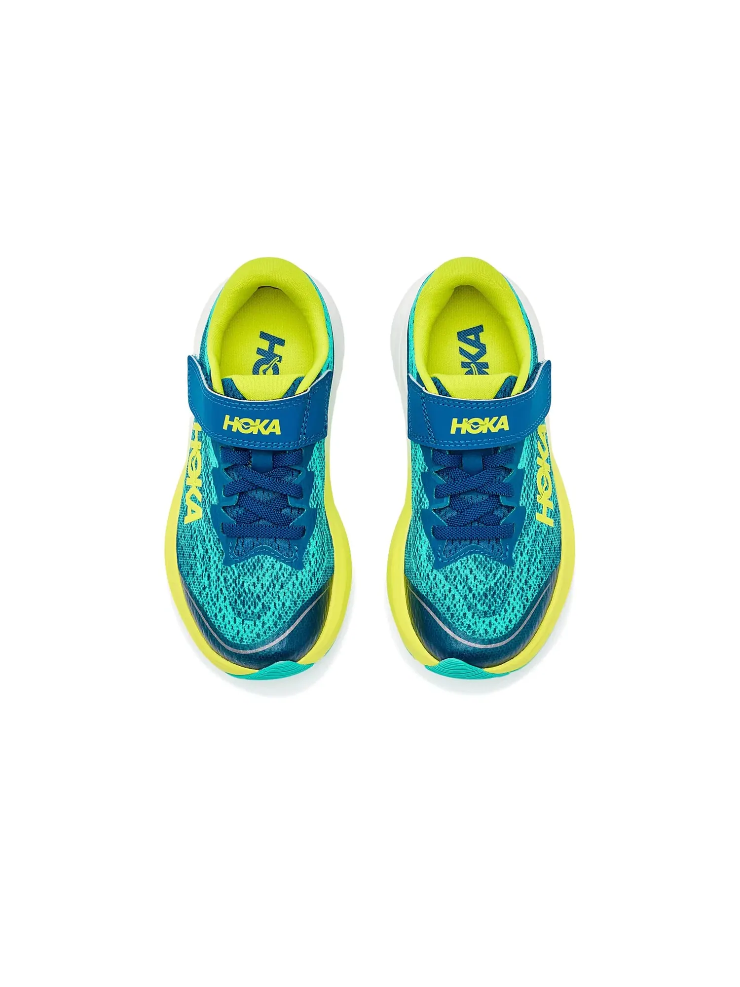 Кроссовки Rincon 4 (для маленьких детей) Hoka Kids — изображение 2 из 4, голубой/неоновый