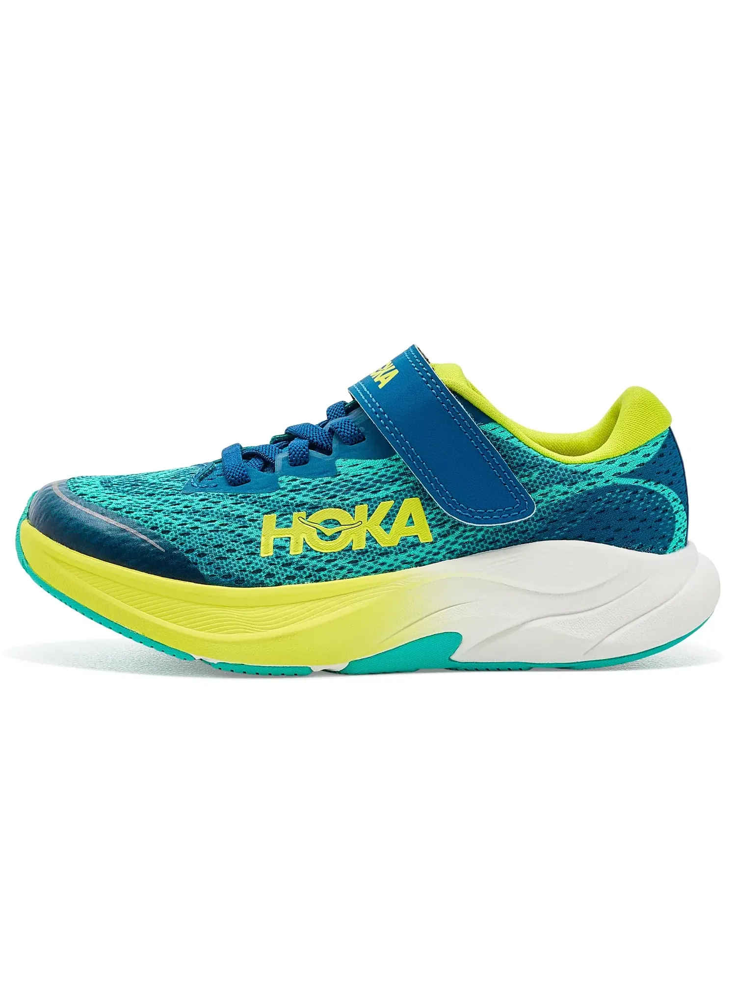 Кроссовки Rincon 4 (для маленьких детей) Hoka Kids — изображение 4 из 4, голубой/неоновый