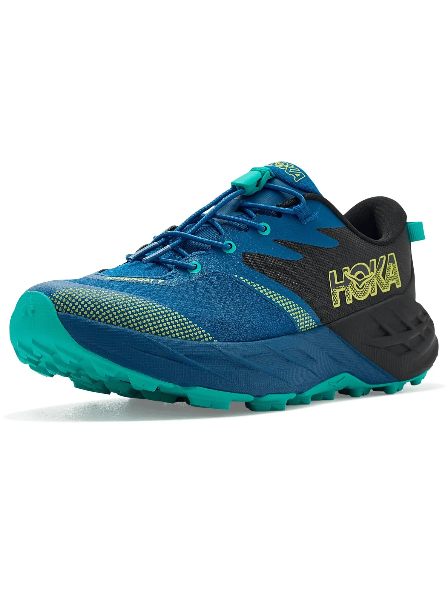 Кроссовки Speedgoat 7 (для больших детей) Hoka Kids — изображение 1 из 4, черный/синий