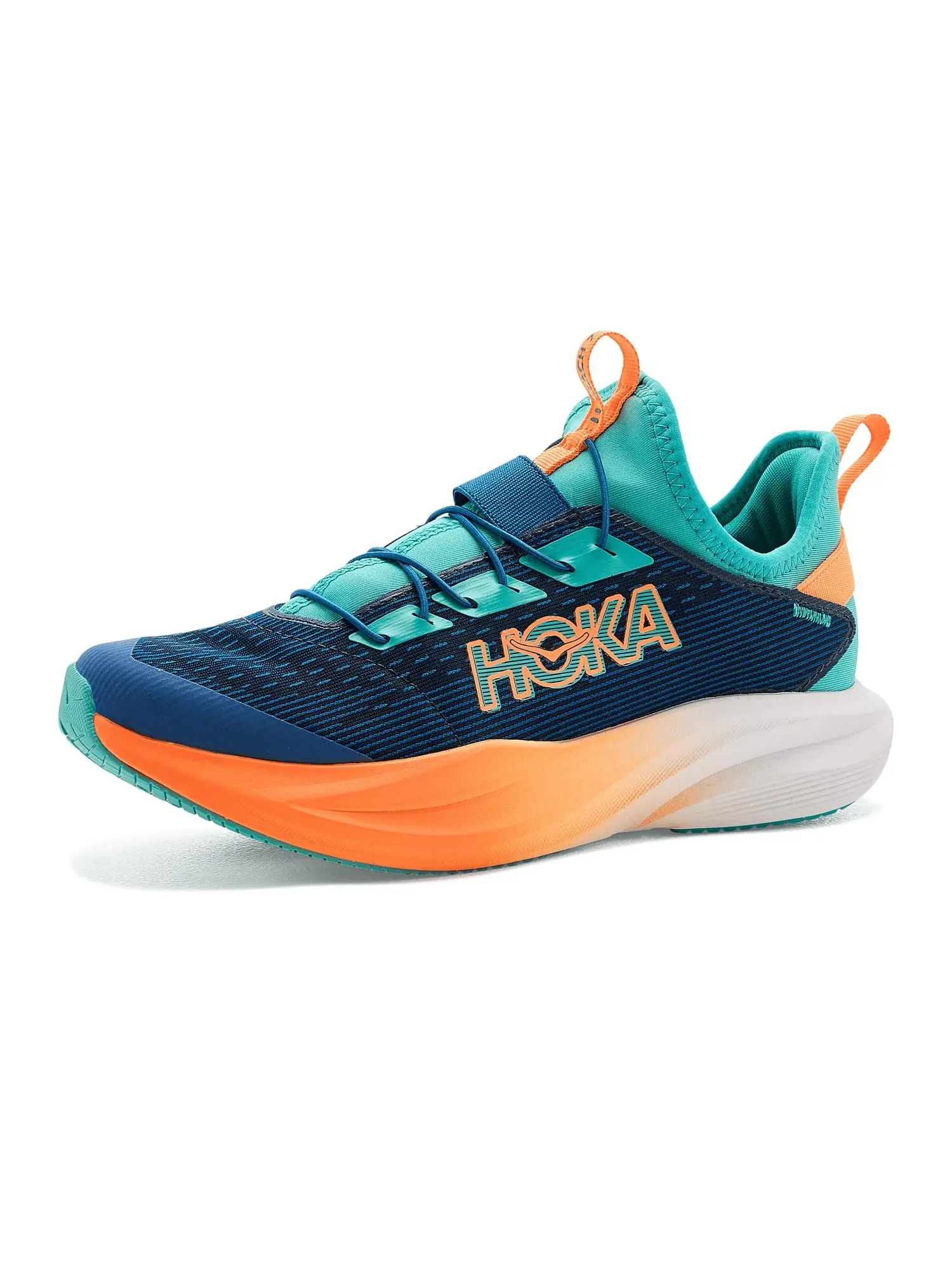 Кроссовки Mach 7 (для маленьких детей) Hoka Kids — изображение 1 из 4, синий/неоновый