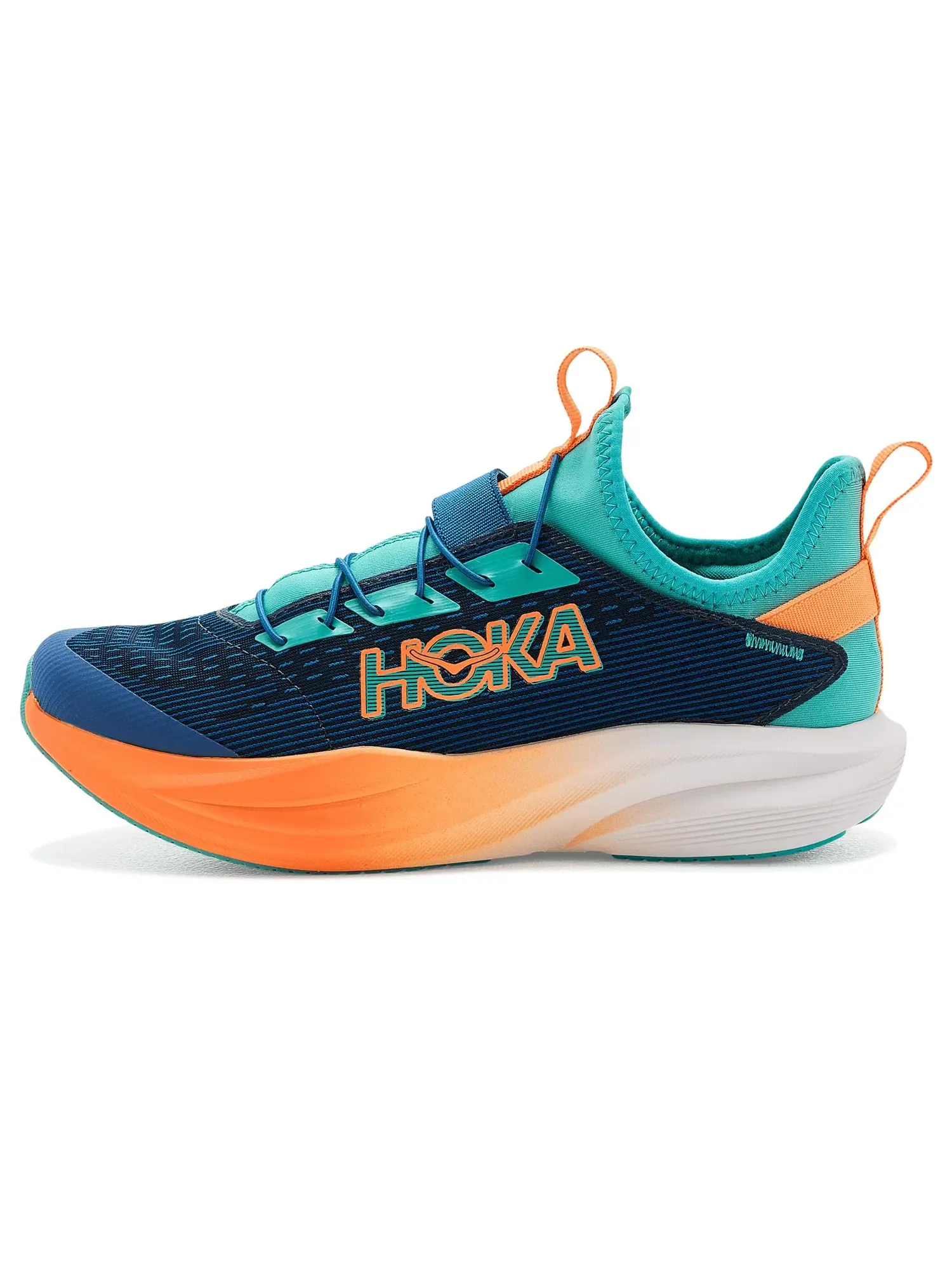 Кроссовки Mach 7 (для маленьких детей) Hoka Kids — изображение 4 из 4, синий/неоновый