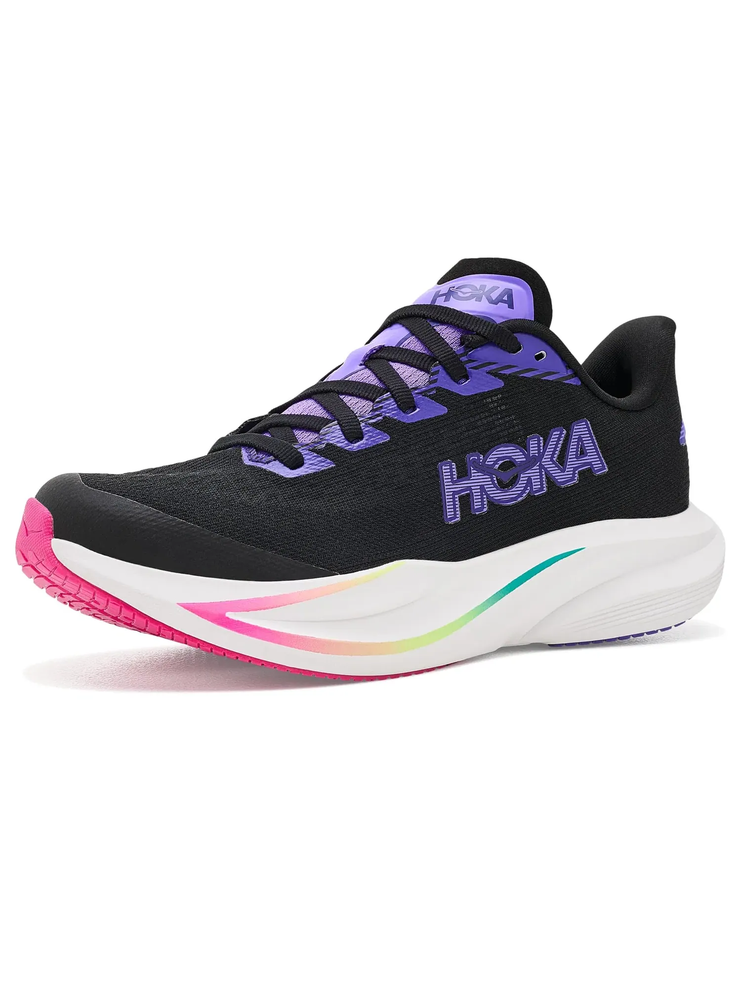 Кроссовки Mach 7 (для больших детей) Hoka Kids — изображение 1 из 4, черный/фиолетовый