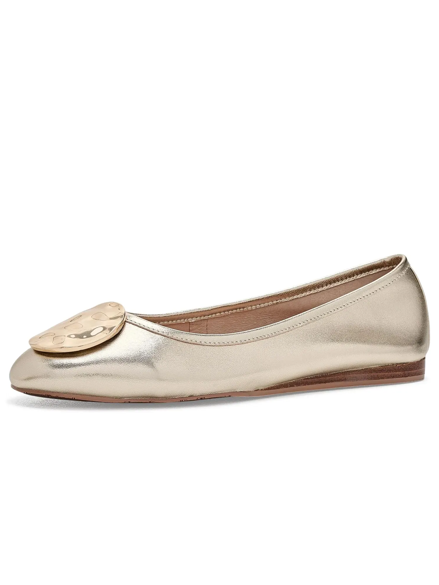 Балетки Claire Ornamental Flats Johnston & Murphy — изображение 1 из 4, золотистый металлик