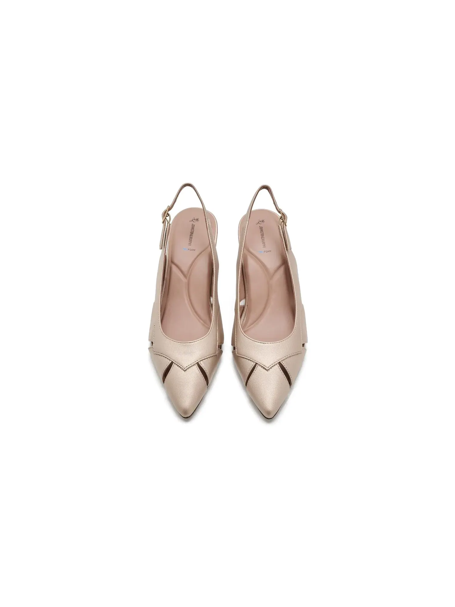 Туфли-слингбэки Lindsey Cutout Slingback Johnston & Murphy — изображение 2 из 4, бежевый