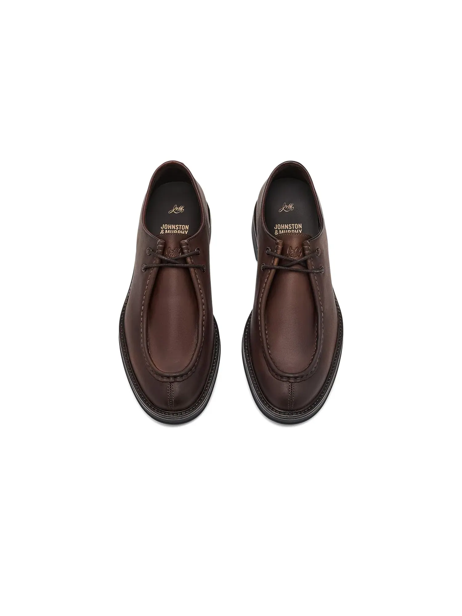 Лоферы на шнуровке с мысом мокасин Brady Moc Toe Lace-up Johnston & Murphy — изображение 2 из 4, коричневый