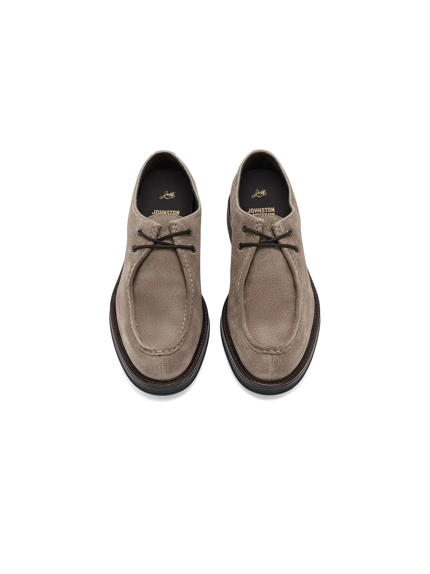 Лоферы на шнуровке с мысом мокасин Brady Moc Toe Lace-up Johnston & Murphy — изображение 2 из 4, серый