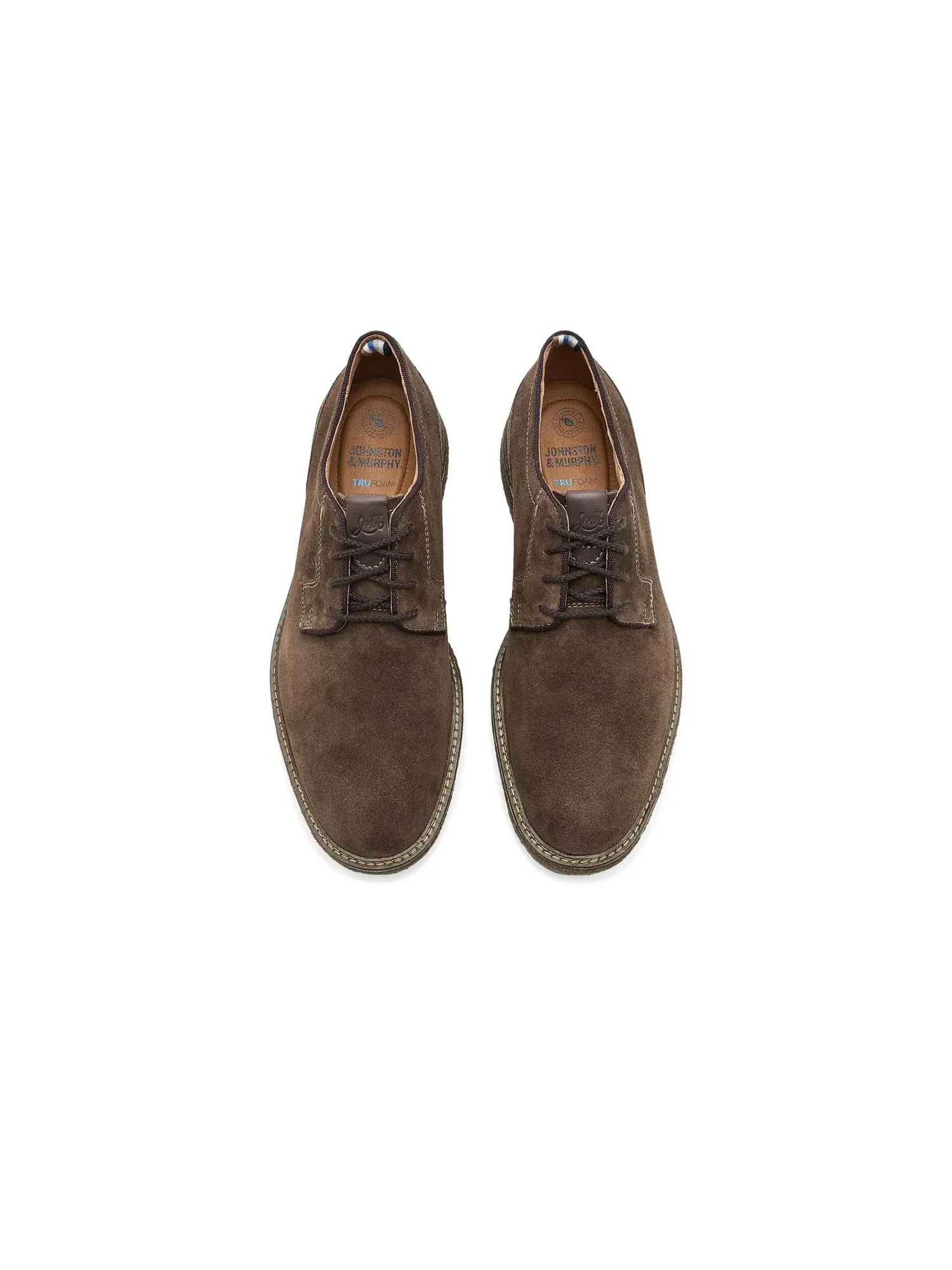 Оксфорды с гладким носком Clint Plain Toe Johnston & Murphy — изображение 2 из 4, коричневый