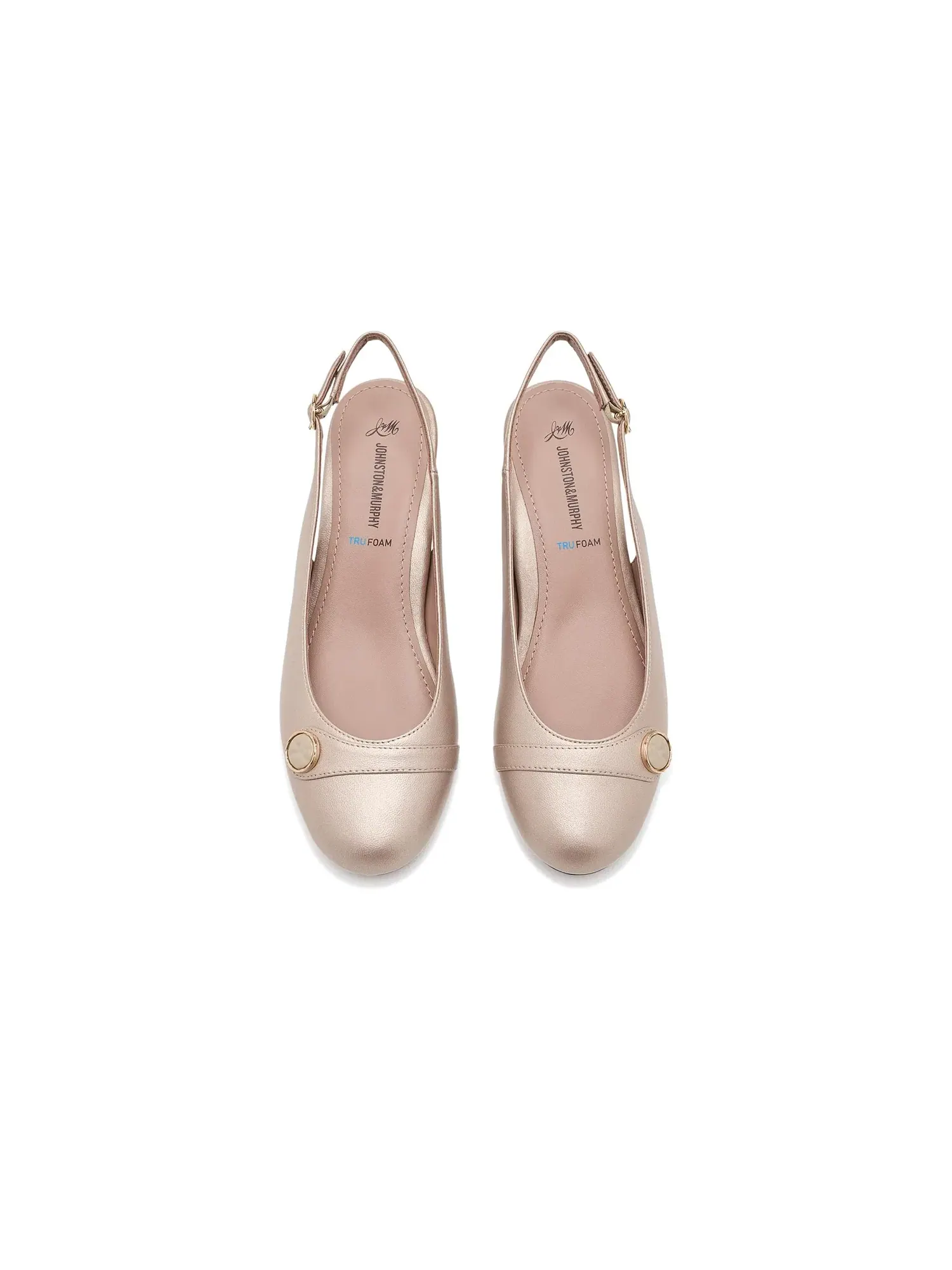 Туфли-слингбэки Sienna Button Slingback Johnston & Murphy — изображение 2 из 4, бежевый