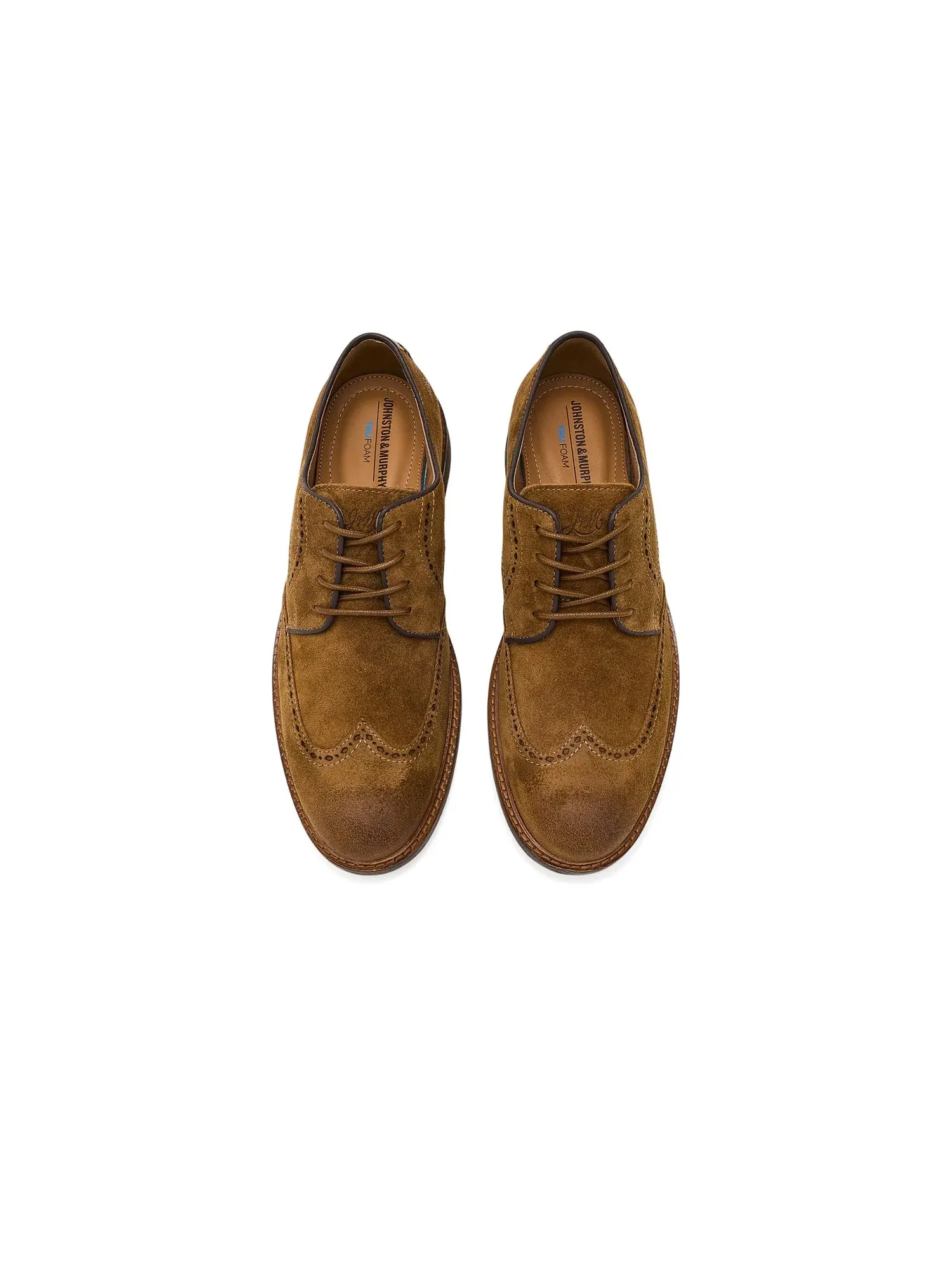 Оксфорды с перфорацией Ripley Wingtip Johnston & Murphy — изображение 2 из 4, бежевый