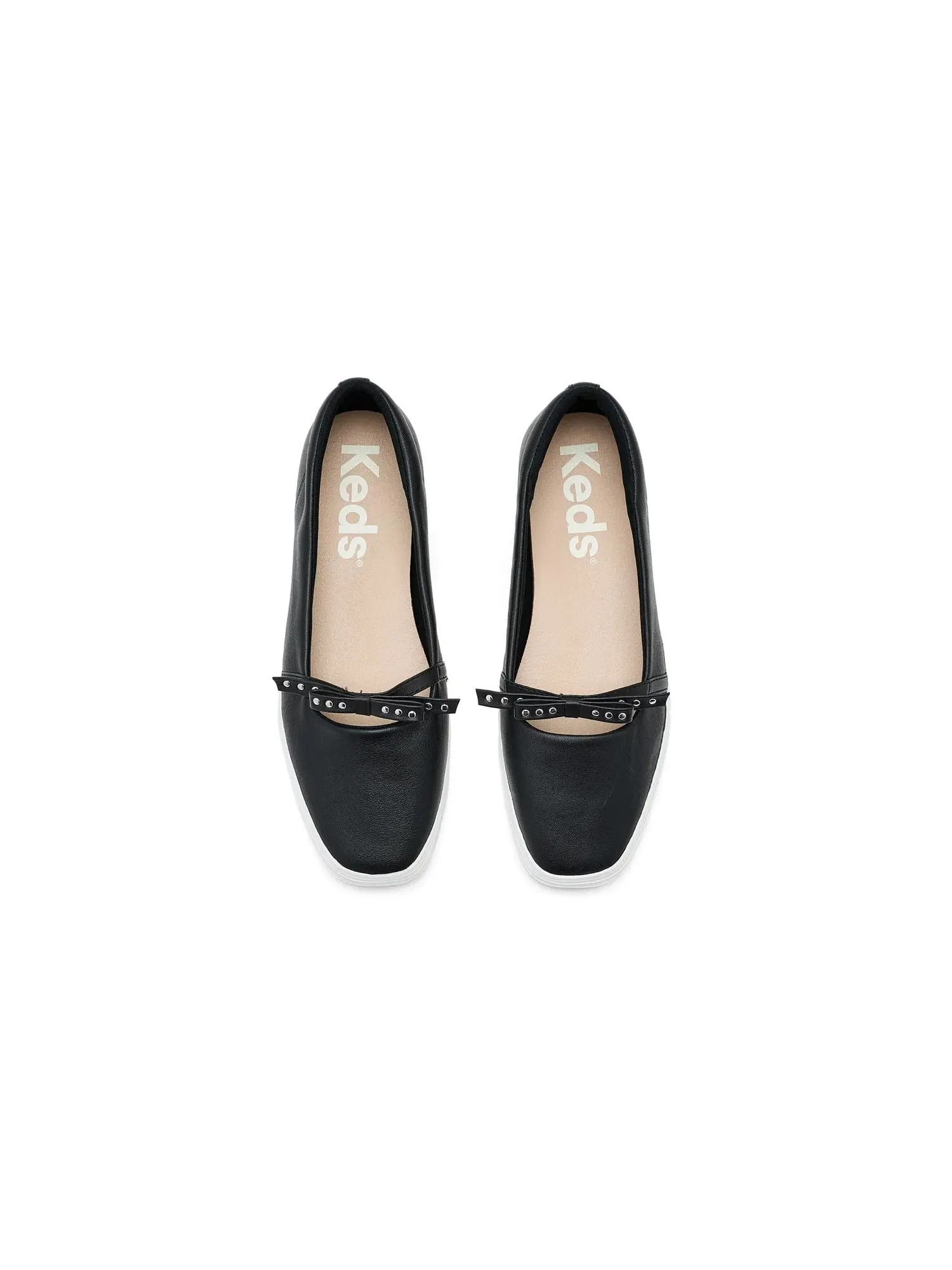 Балетки Square Toe Mini Bow Keds — изображение 2 из 4, черный