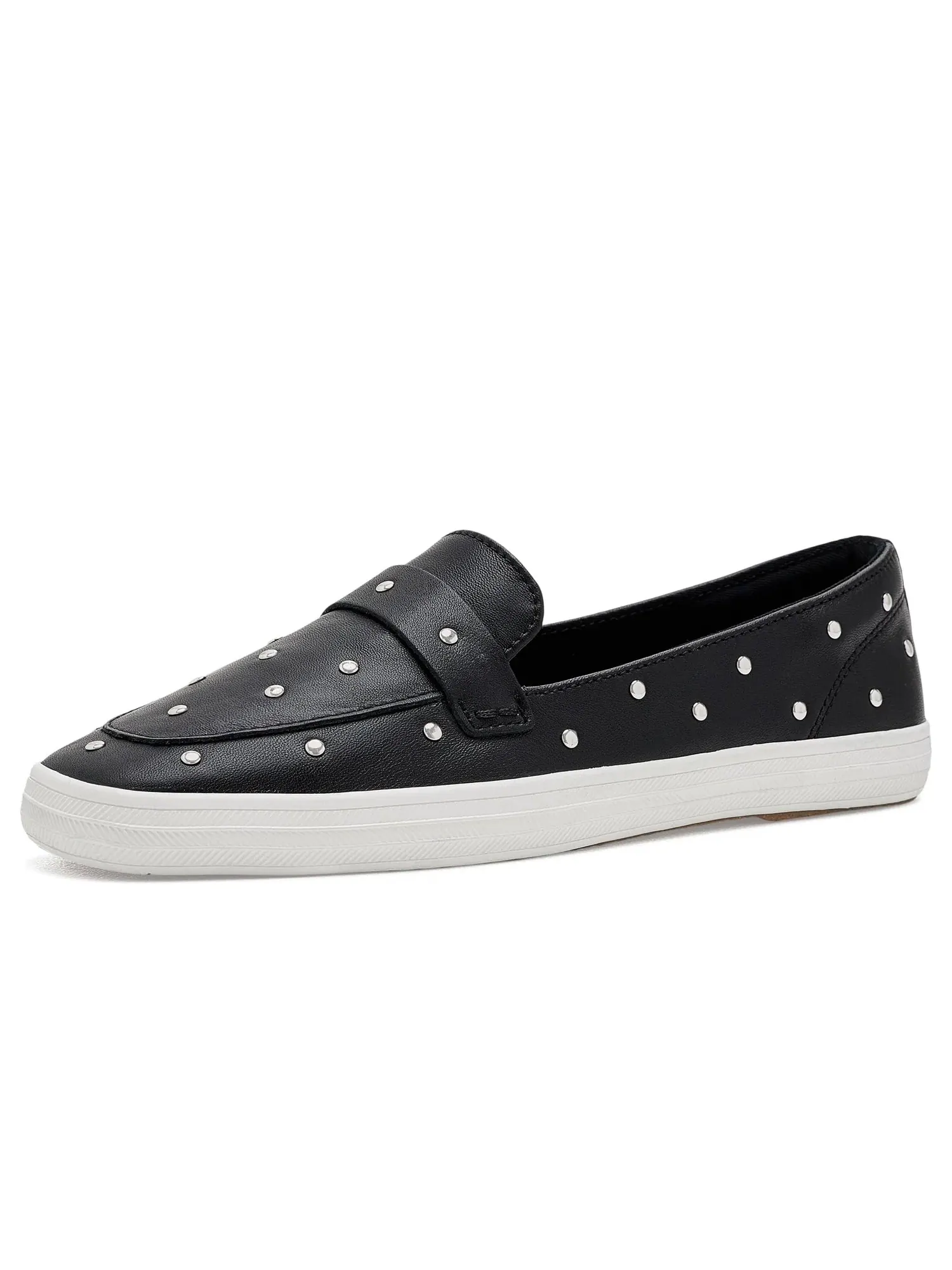 Лоферы с квадратным носком без шнурков Keds — изображение 1 из 4, черный/серебристый