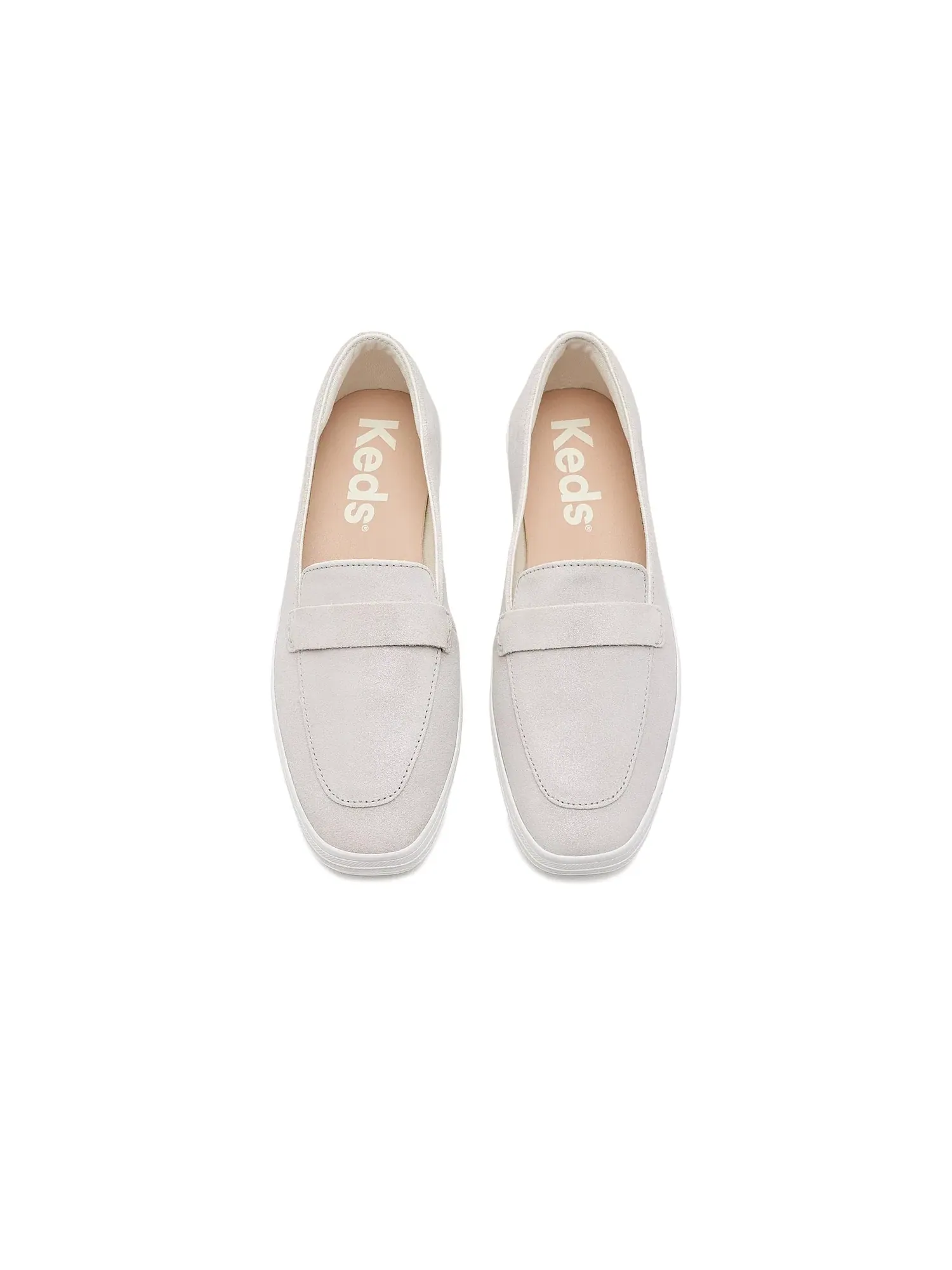 Лоферы с квадратным носком без шнурков Keds — изображение 2 из 4, бледный серебристый