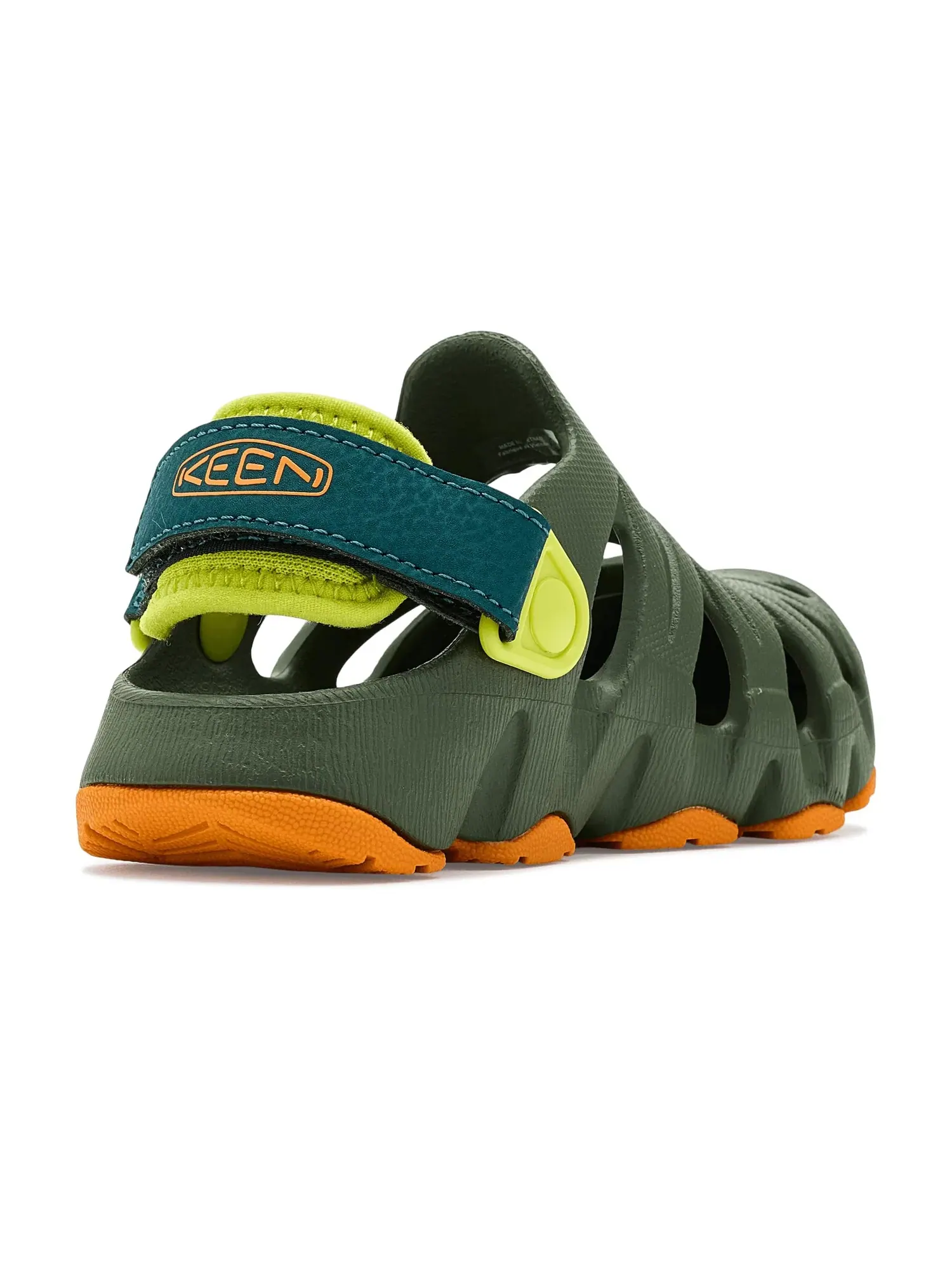 Сабо HyperFLT Clog (для малышей, маленьких и больших детей) Keen Kids — изображение 3 из 4, зеленый/оранжевый