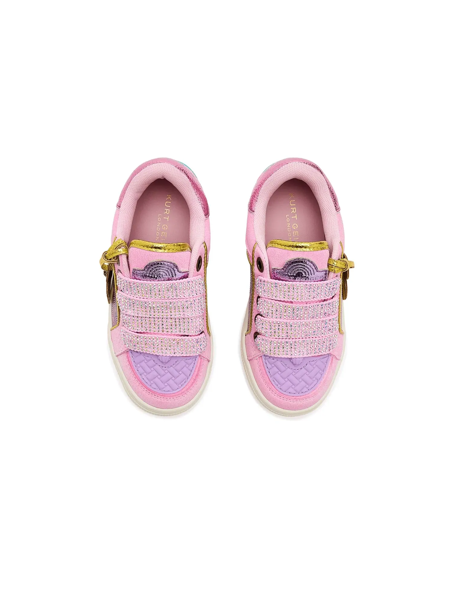 Кроссовки Mini Southbank Tag (для маленьких и больших детей) Kurt Geiger London Kids — изображение 2 из 4, розовый/неоновый