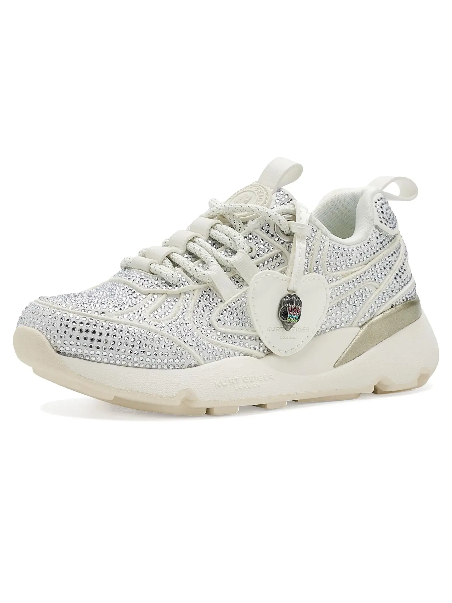 Кроссовки Mini Kurt Runner (для маленьких и больших детей) Kurt Geiger London Kids — изображение 1 из 4, белый
