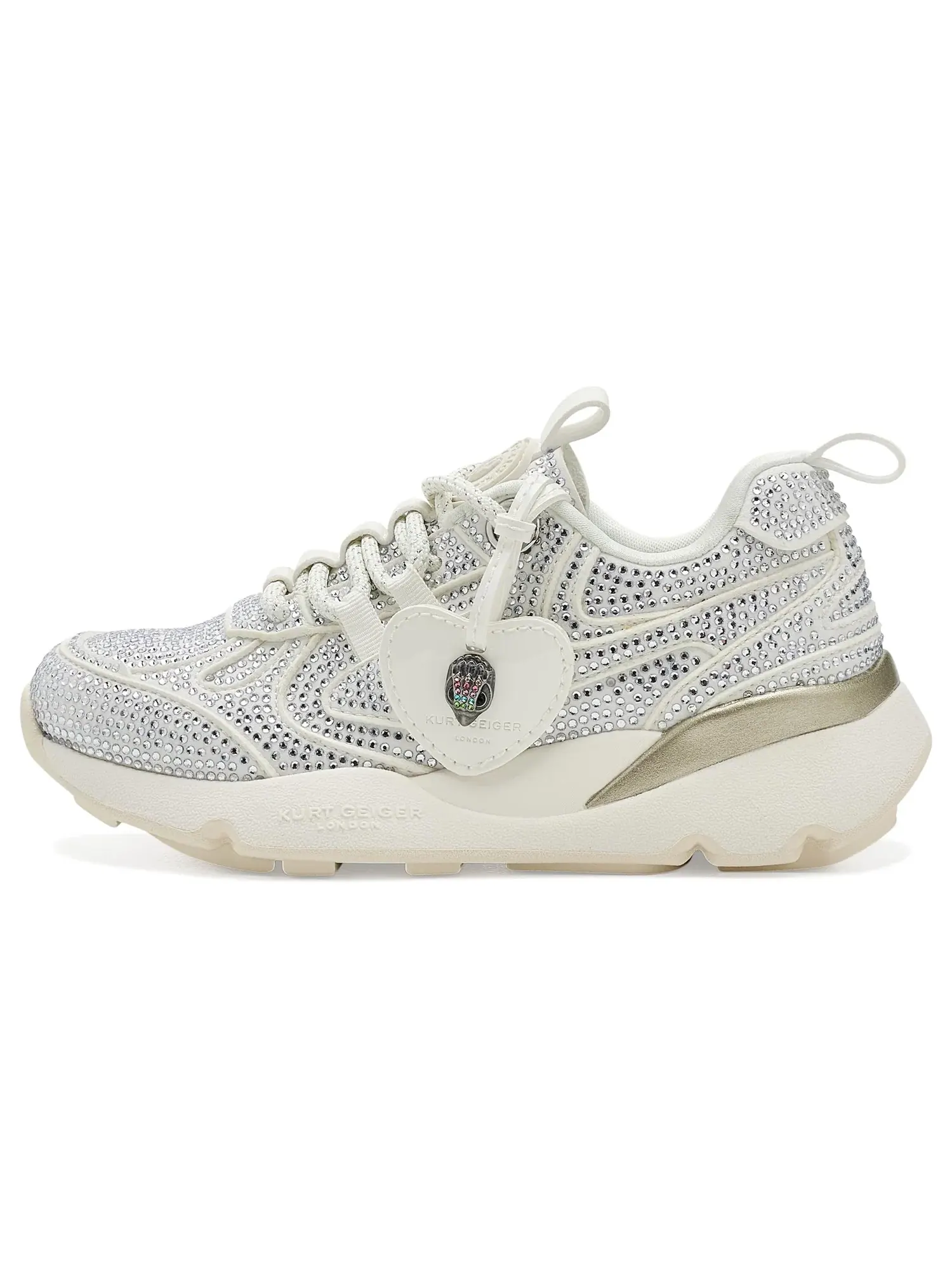 Кроссовки Mini Kurt Runner (для маленьких и больших детей) Kurt Geiger London Kids — изображение 4 из 4, белый