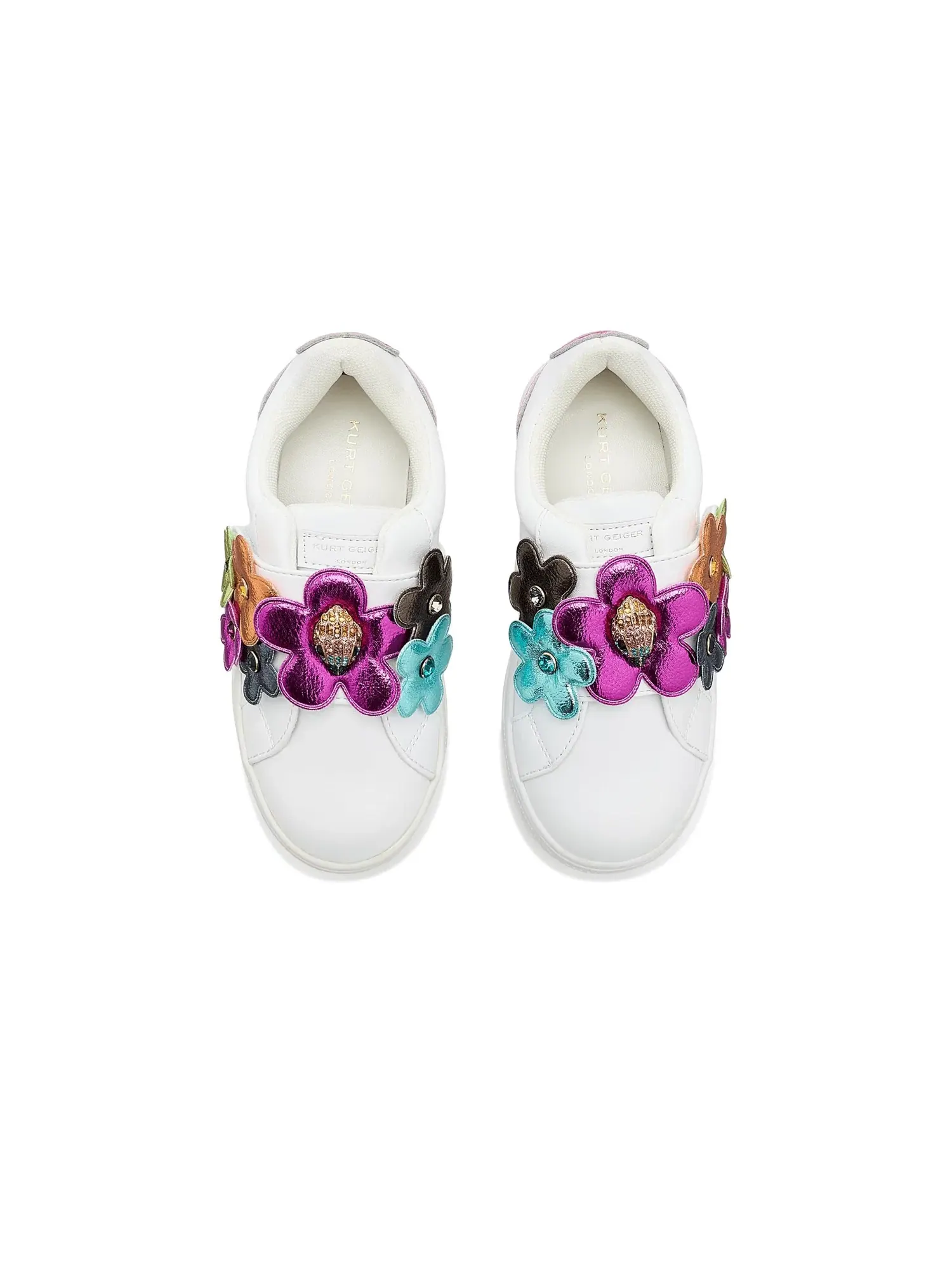 Кроссовки Mini Flower Petal (для маленьких и больших детей) Kurt Geiger London Kids — изображение 2 из 4, белый мульти