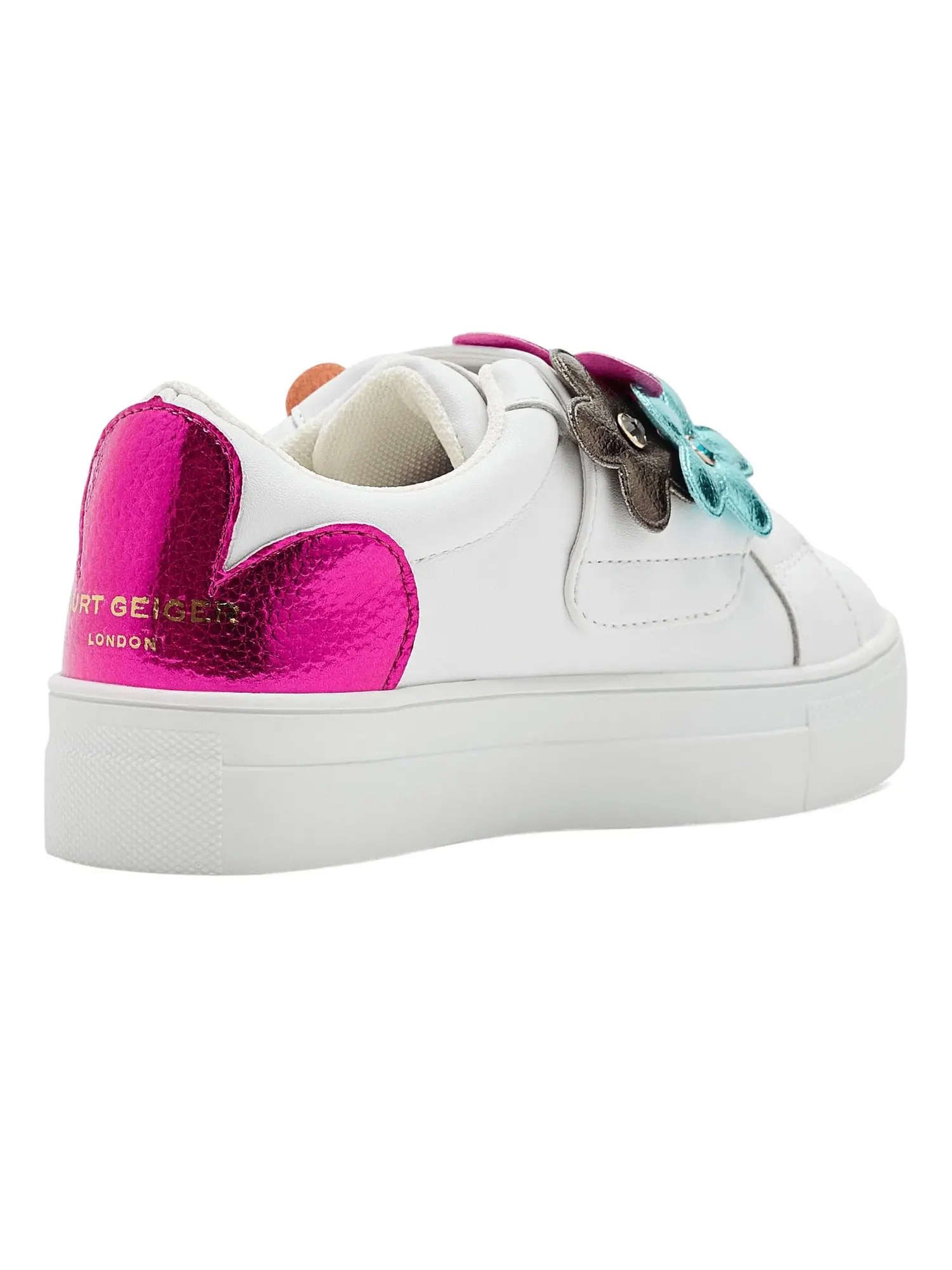 Кроссовки Mini Flower Petal (для маленьких и больших детей) Kurt Geiger London Kids — изображение 3 из 4, белый мульти