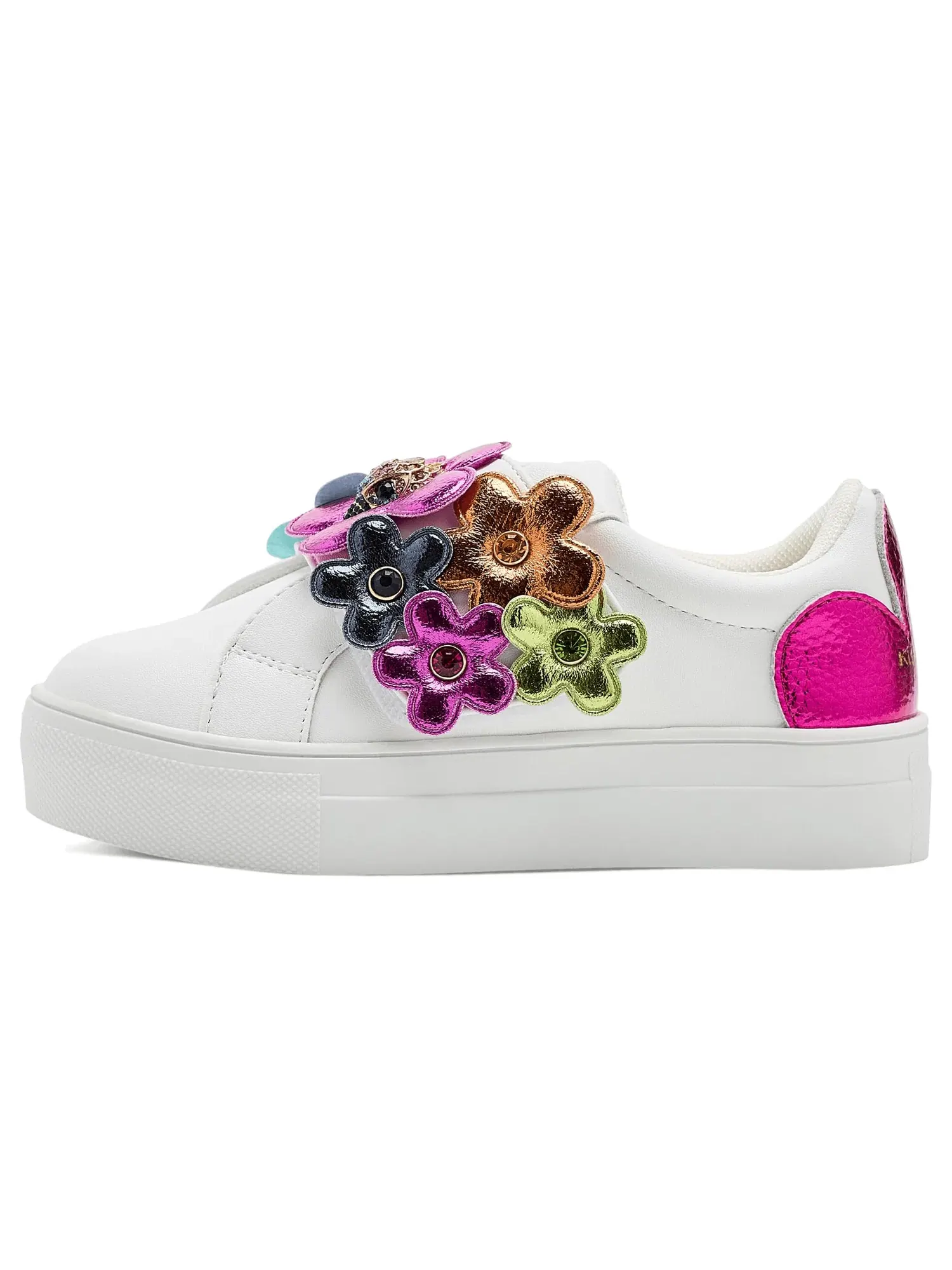 Кроссовки Mini Flower Petal (для маленьких и больших детей) Kurt Geiger London Kids — изображение 4 из 4, белый мульти