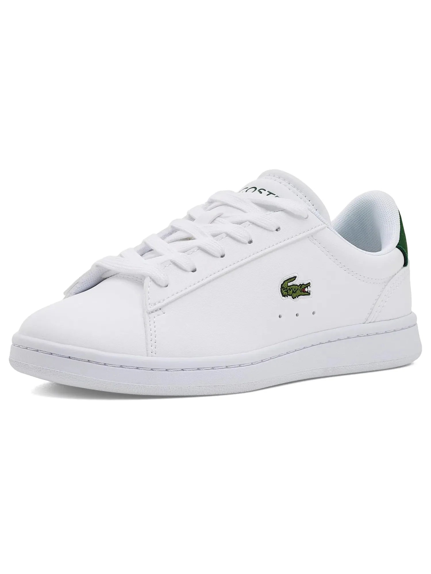 Кроссовки Carnaby Set (для маленьких и больших детей) Lacoste Kids — изображение 1 из 4, белый/темный зеленый