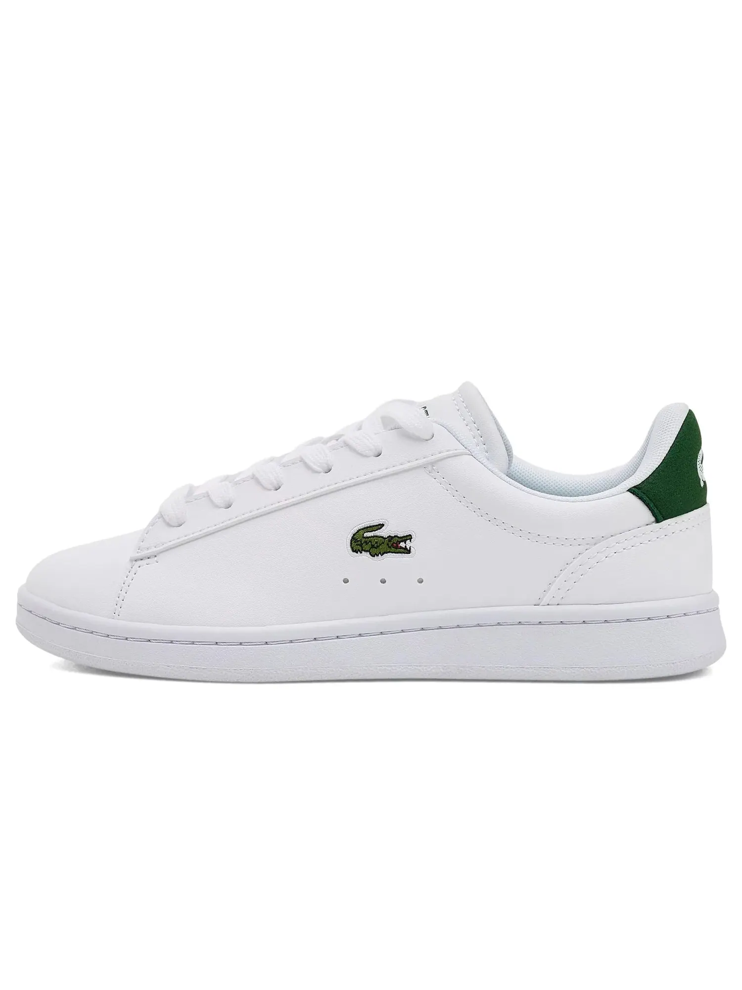Кроссовки Carnaby Set (для маленьких и больших детей) Lacoste Kids — изображение 4 из 4, белый/темный зеленый