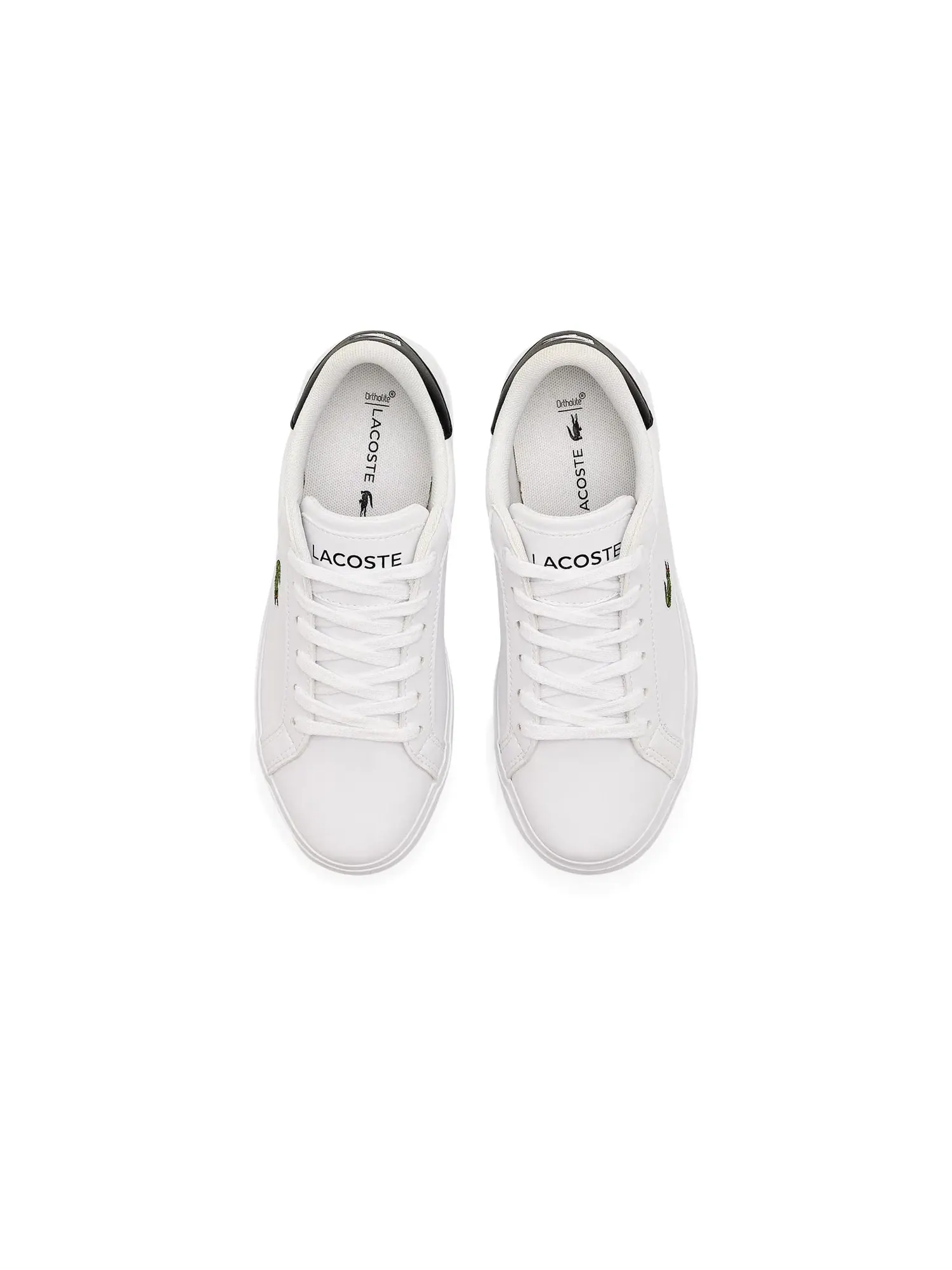Кроссовки Powercourt (для маленьких и больших детей) Lacoste Kids — изображение 2 из 4, белый/черный