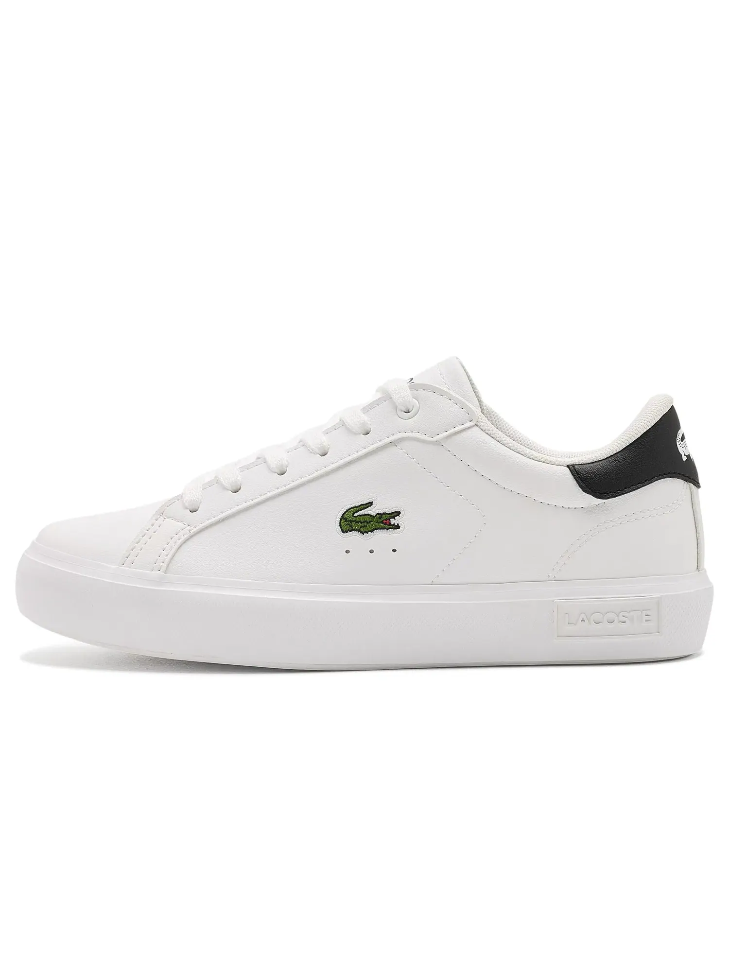 Кроссовки Powercourt (для маленьких и больших детей) Lacoste Kids — изображение 4 из 4, белый/черный