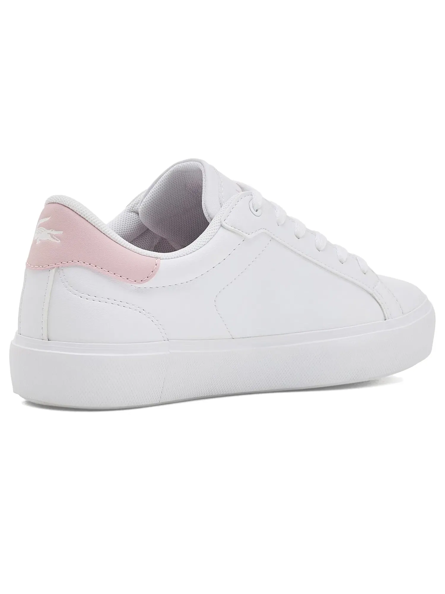 Кроссовки Powercourt (для маленьких и больших детей) Lacoste Kids — изображение 3 из 4, белый/светлый розовый