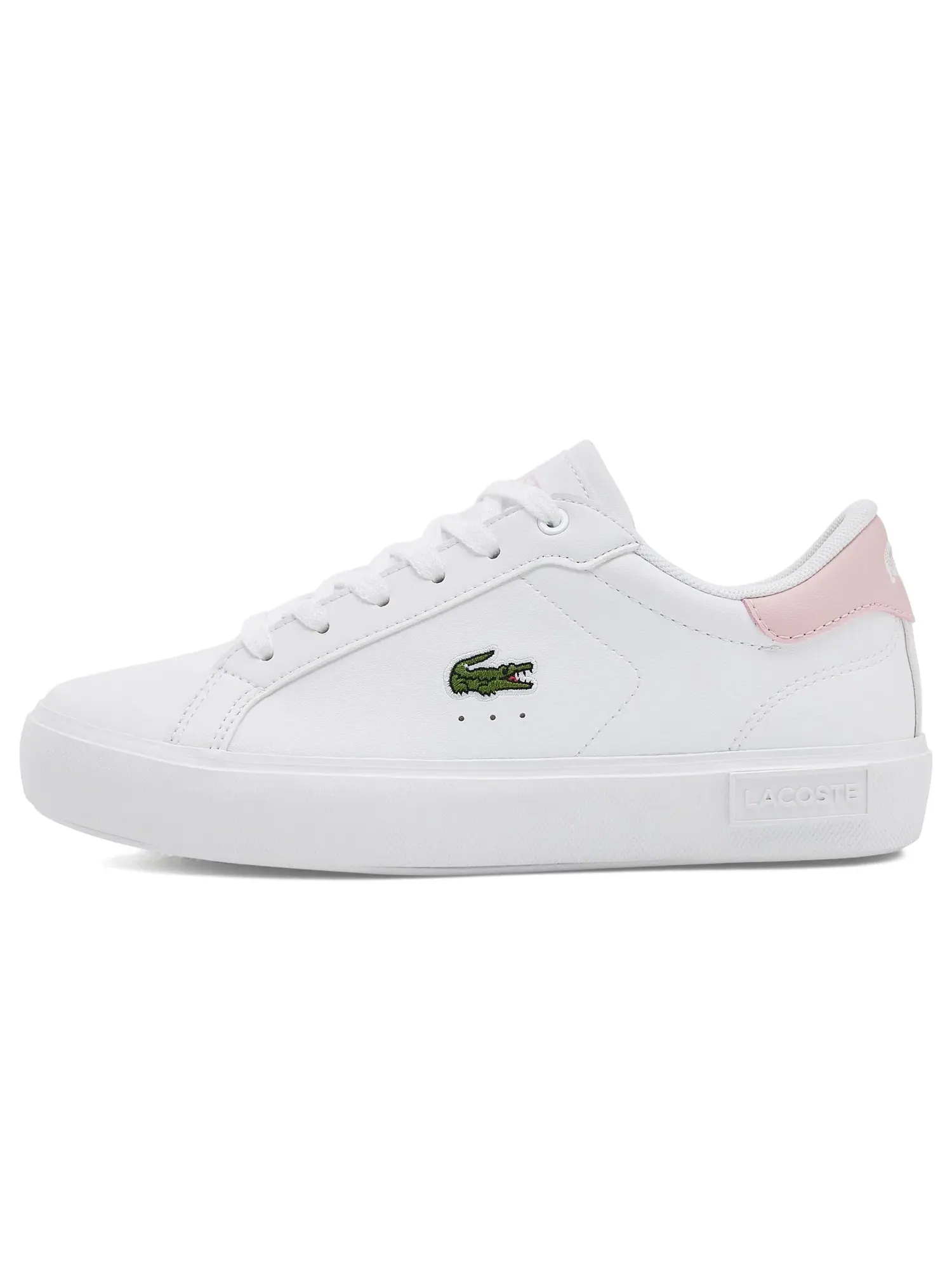 Кроссовки Powercourt (для маленьких и больших детей) Lacoste Kids — изображение 4 из 4, белый/светлый розовый
