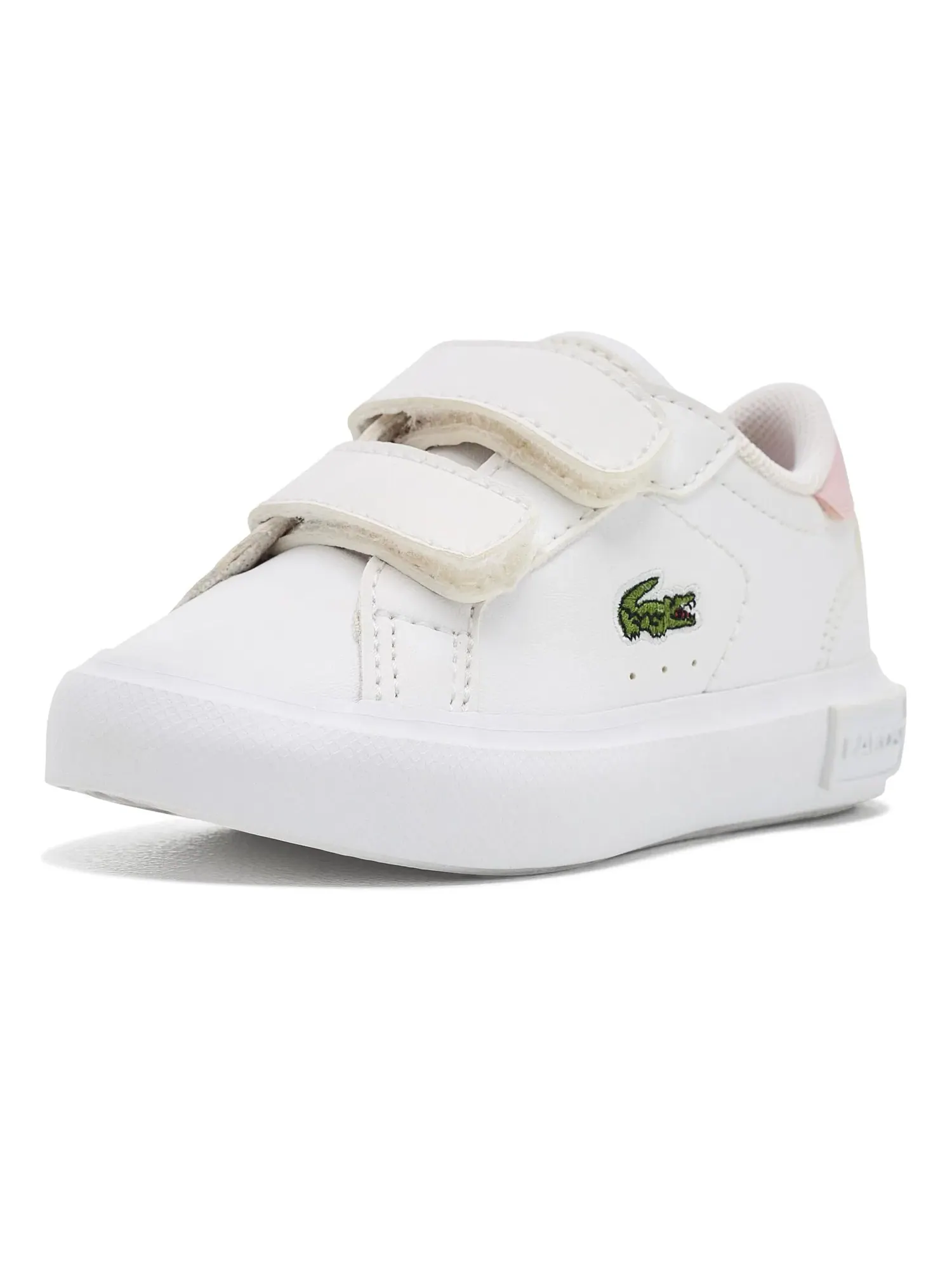 Кроссовки Powercourt (для малышей/детей младшего возраста) Lacoste Kids — изображение 1 из 4, белый/светлый розовый