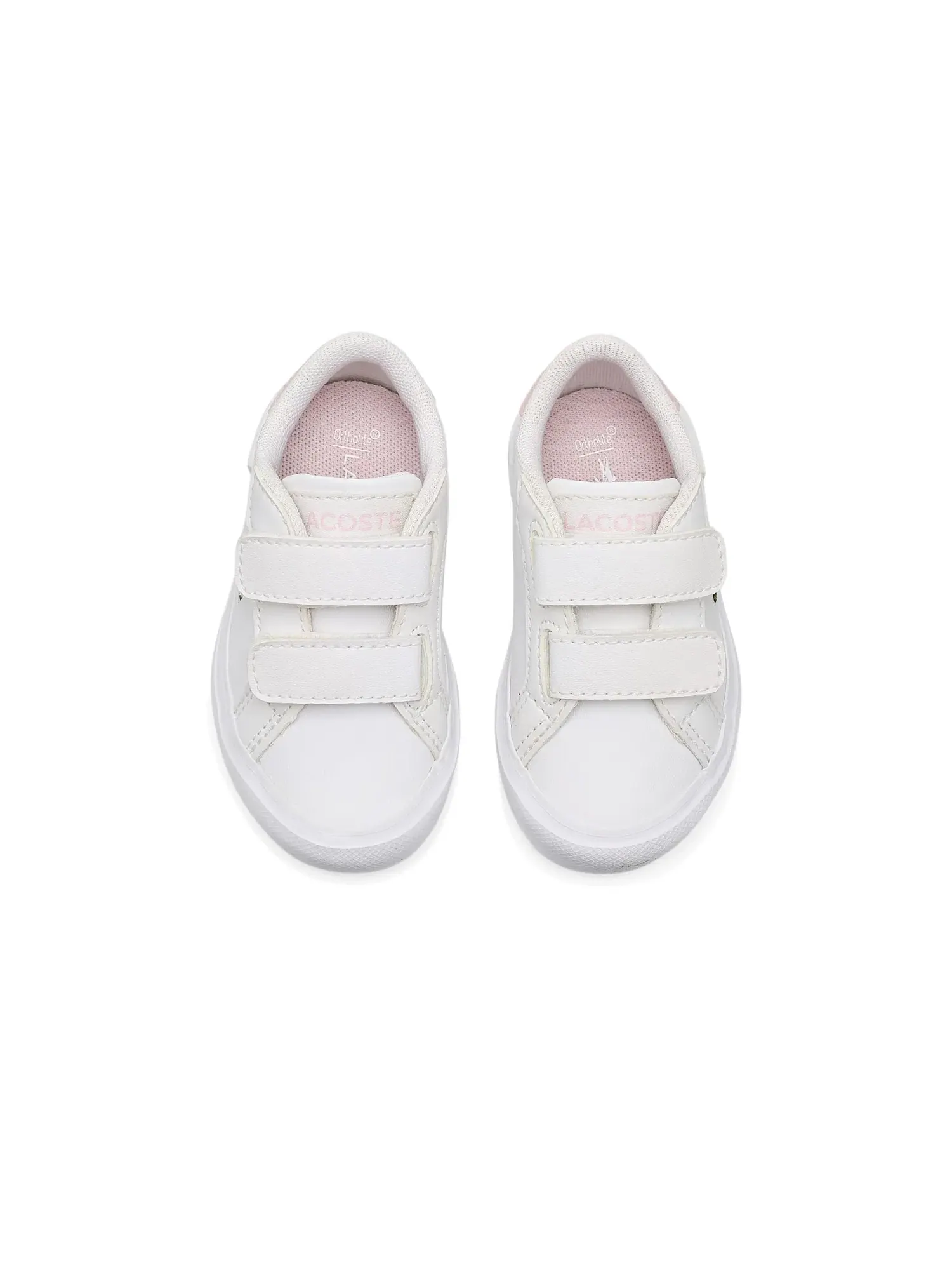 Кроссовки Powercourt (для малышей/детей младшего возраста) Lacoste Kids — изображение 2 из 4, белый/светлый розовый
