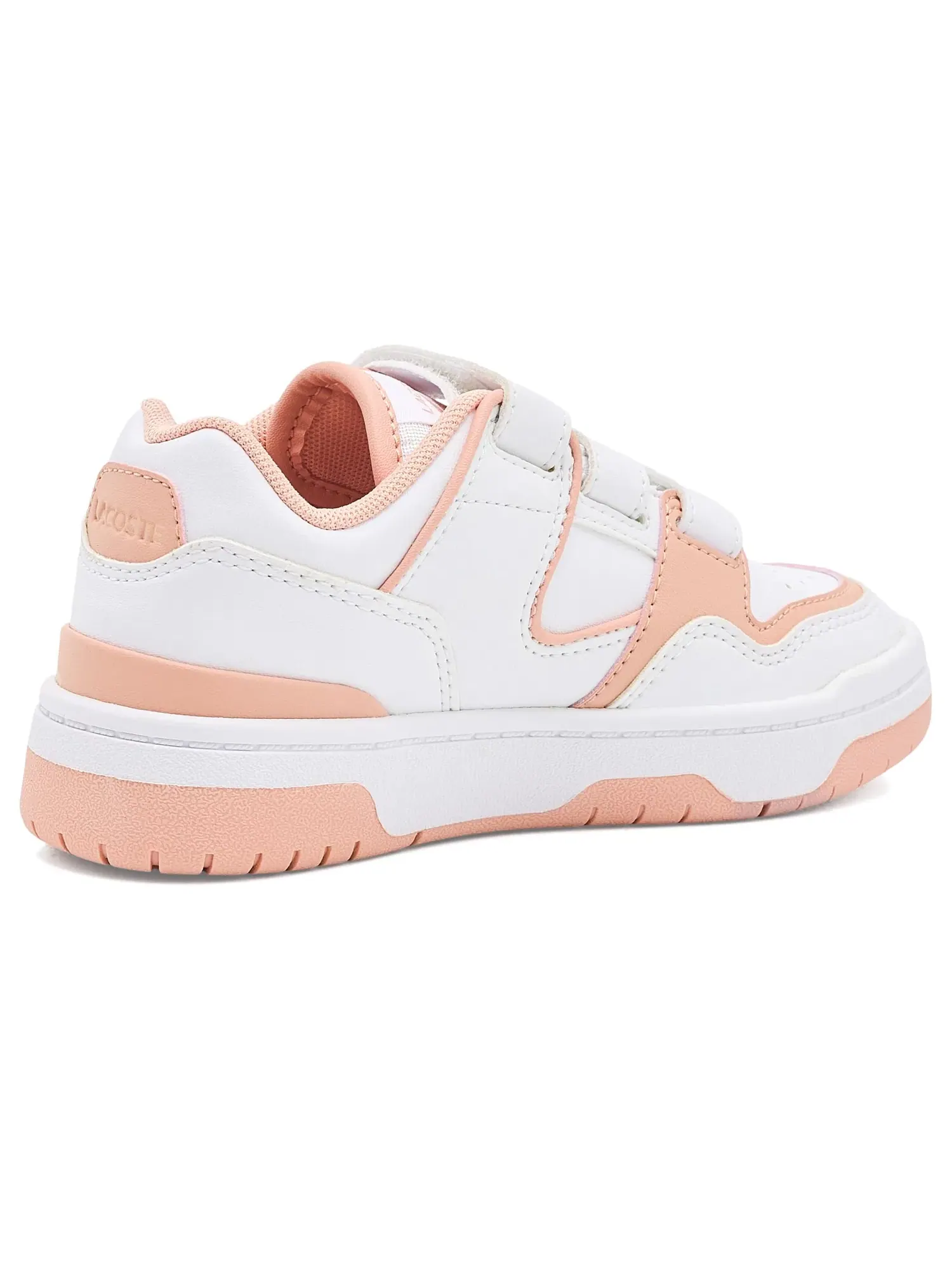 Кроссовки Courtcage Set (для маленьких детей) Lacoste Kids — изображение 3 из 4, белый/розовый