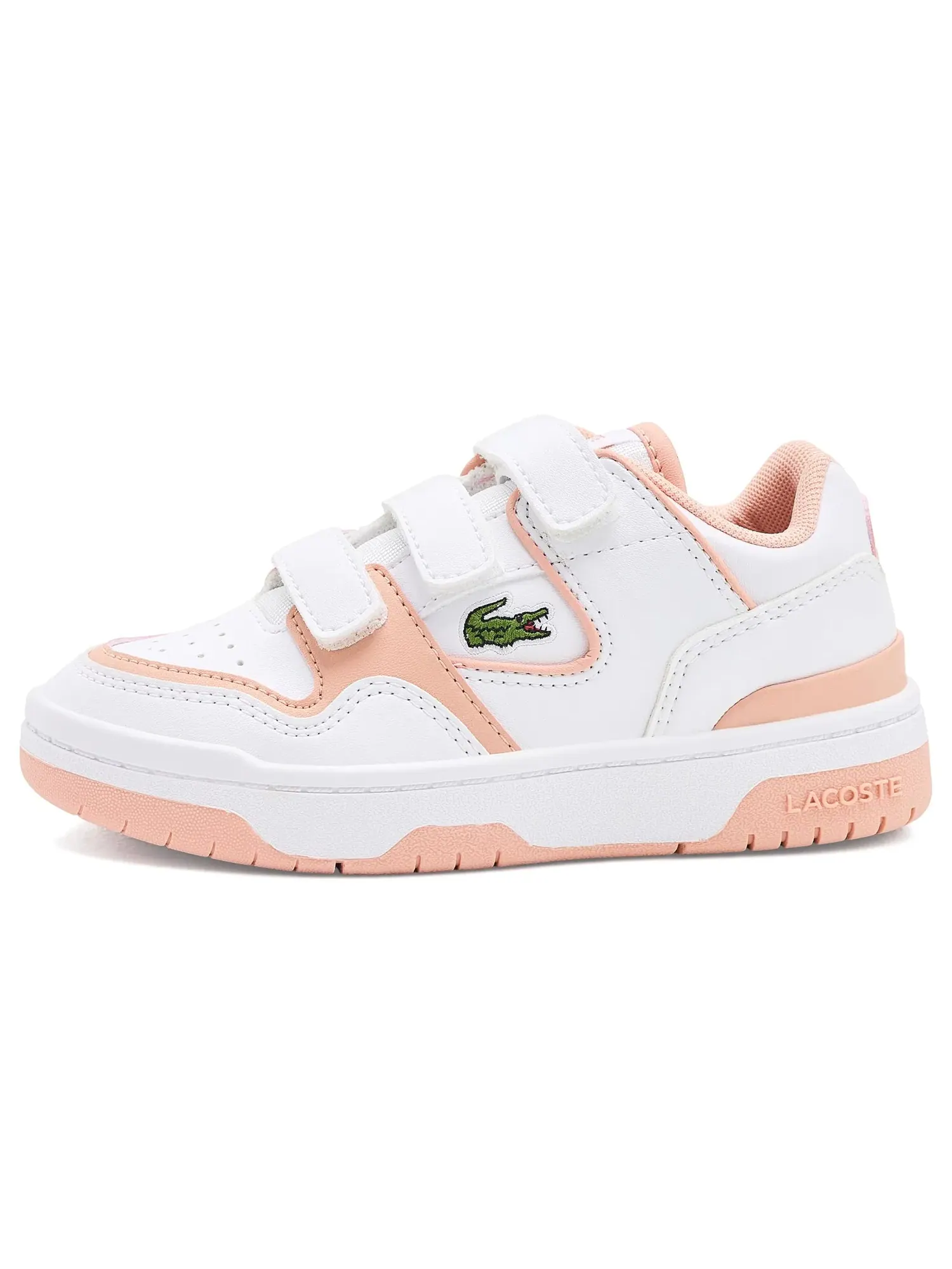 Кроссовки Courtcage Set (для маленьких детей) Lacoste Kids — изображение 4 из 4, белый/розовый