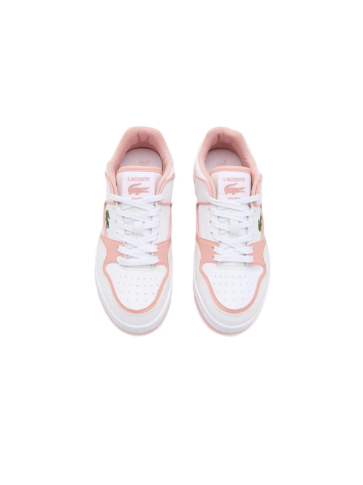 Кроссовки Courtcage Set (для маленьких и больших детей) Lacoste Kids — изображение 2 из 4, белый/розовый