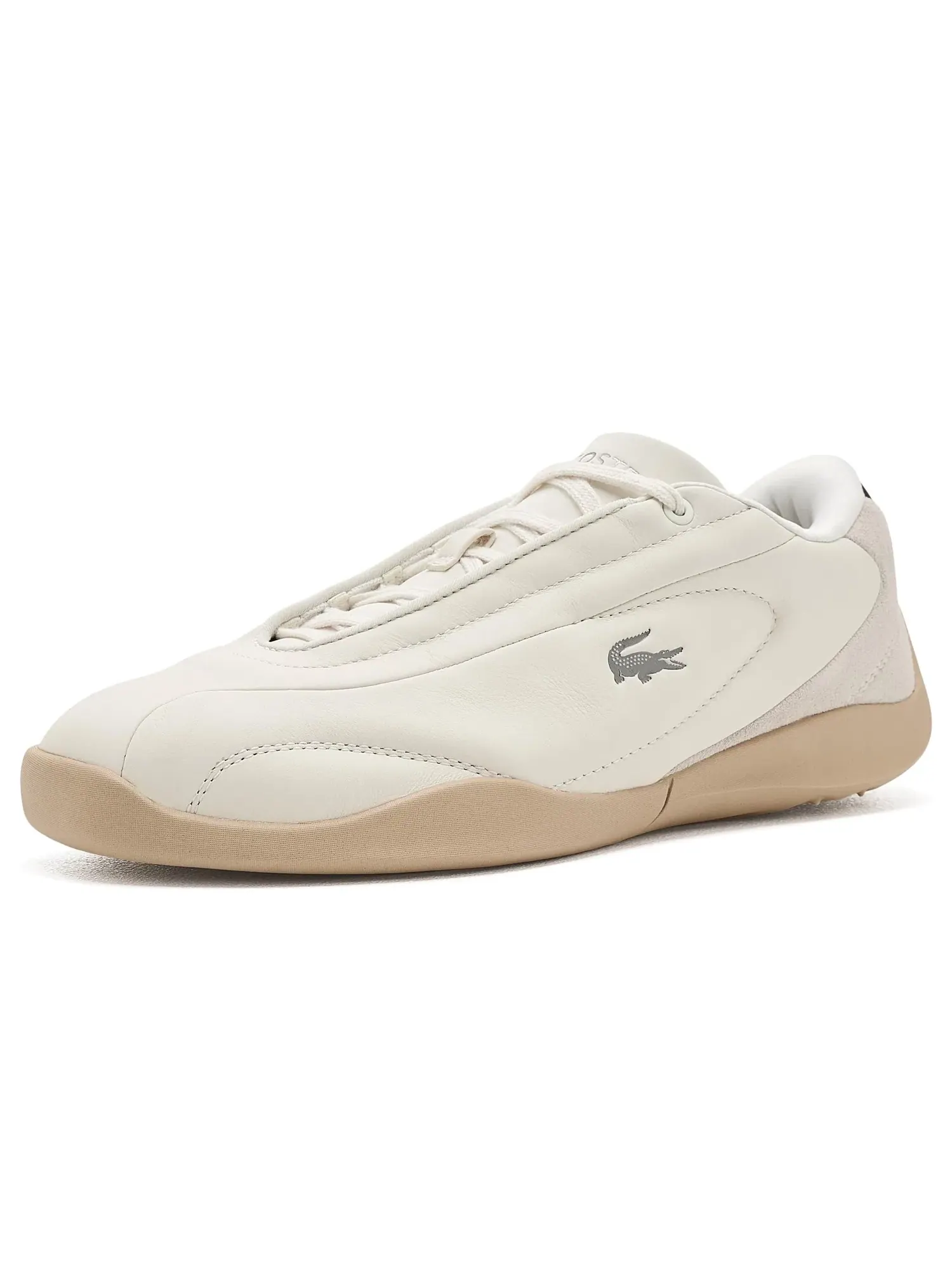 Кожаные кроссовки Protect Leather Sneakers Lacoste — изображение 1 из 4, белый/светлый коричневый
