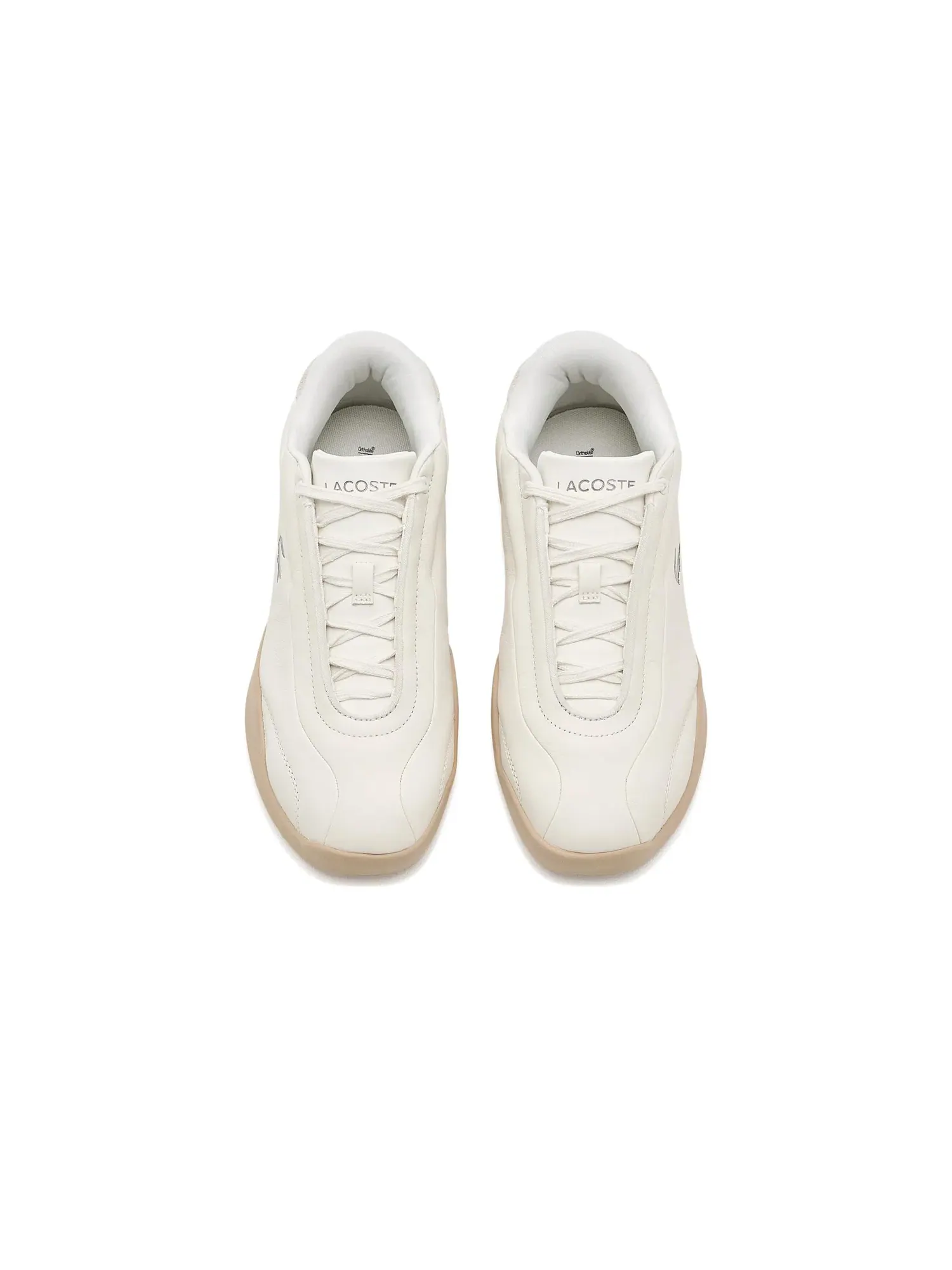 Кожаные кроссовки Protect Leather Sneakers Lacoste — изображение 2 из 4, белый/светлый коричневый