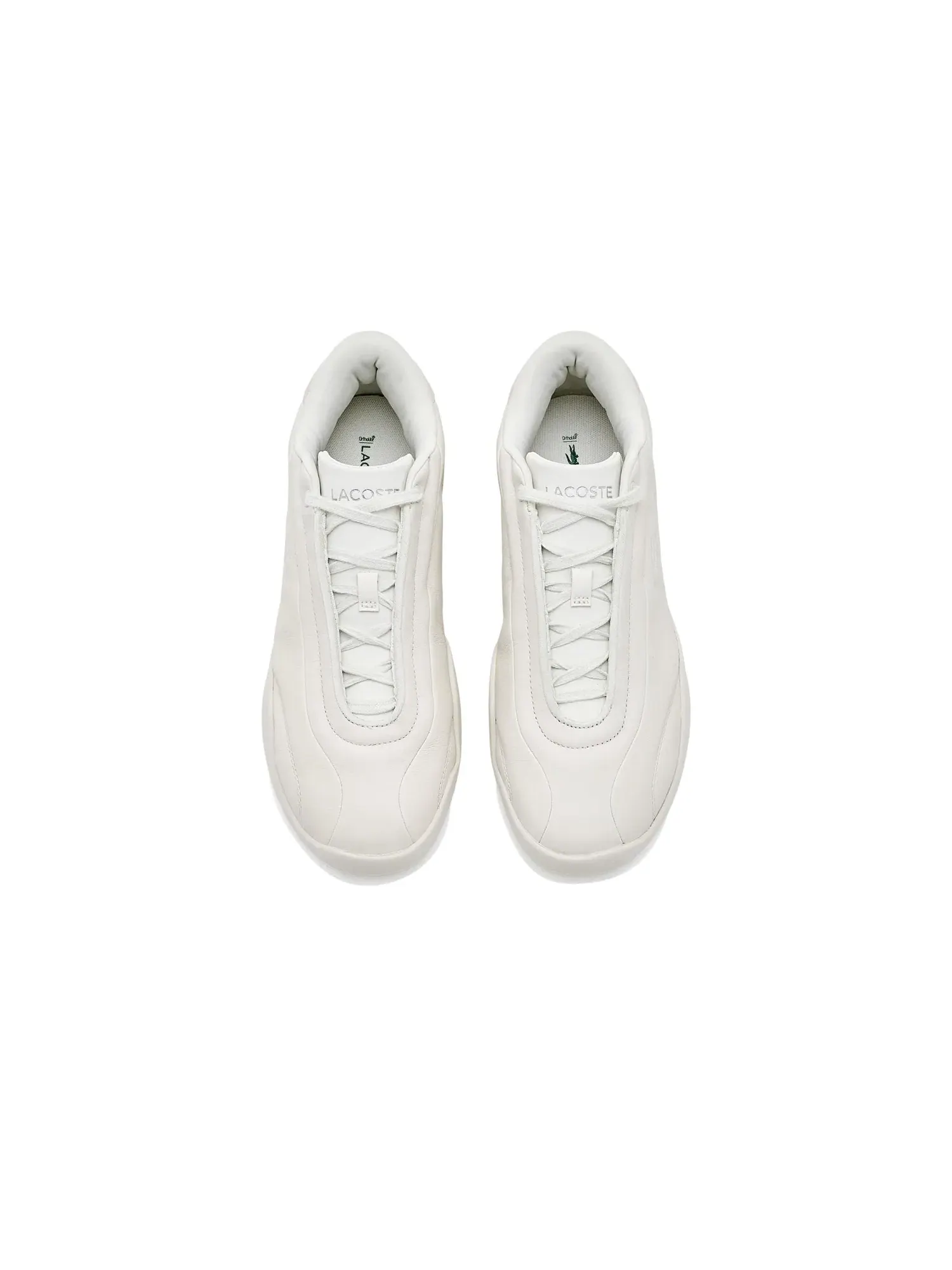 Кожаные кроссовки Protect Leather Sneakers Lacoste — изображение 2 из 4, белый/темный зеленый