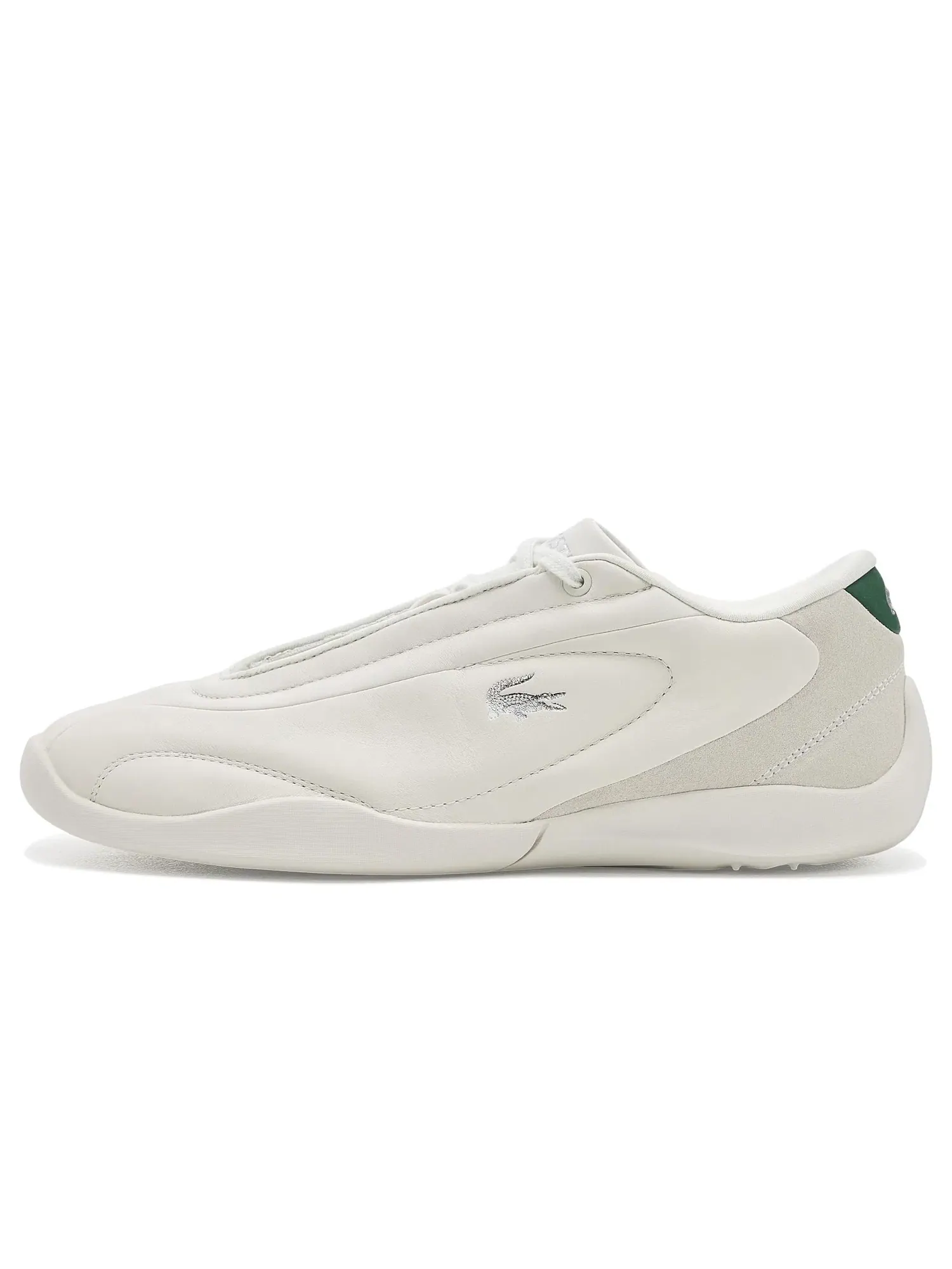Кожаные кроссовки Protect Leather Sneakers Lacoste — изображение 4 из 4, белый/темный зеленый
