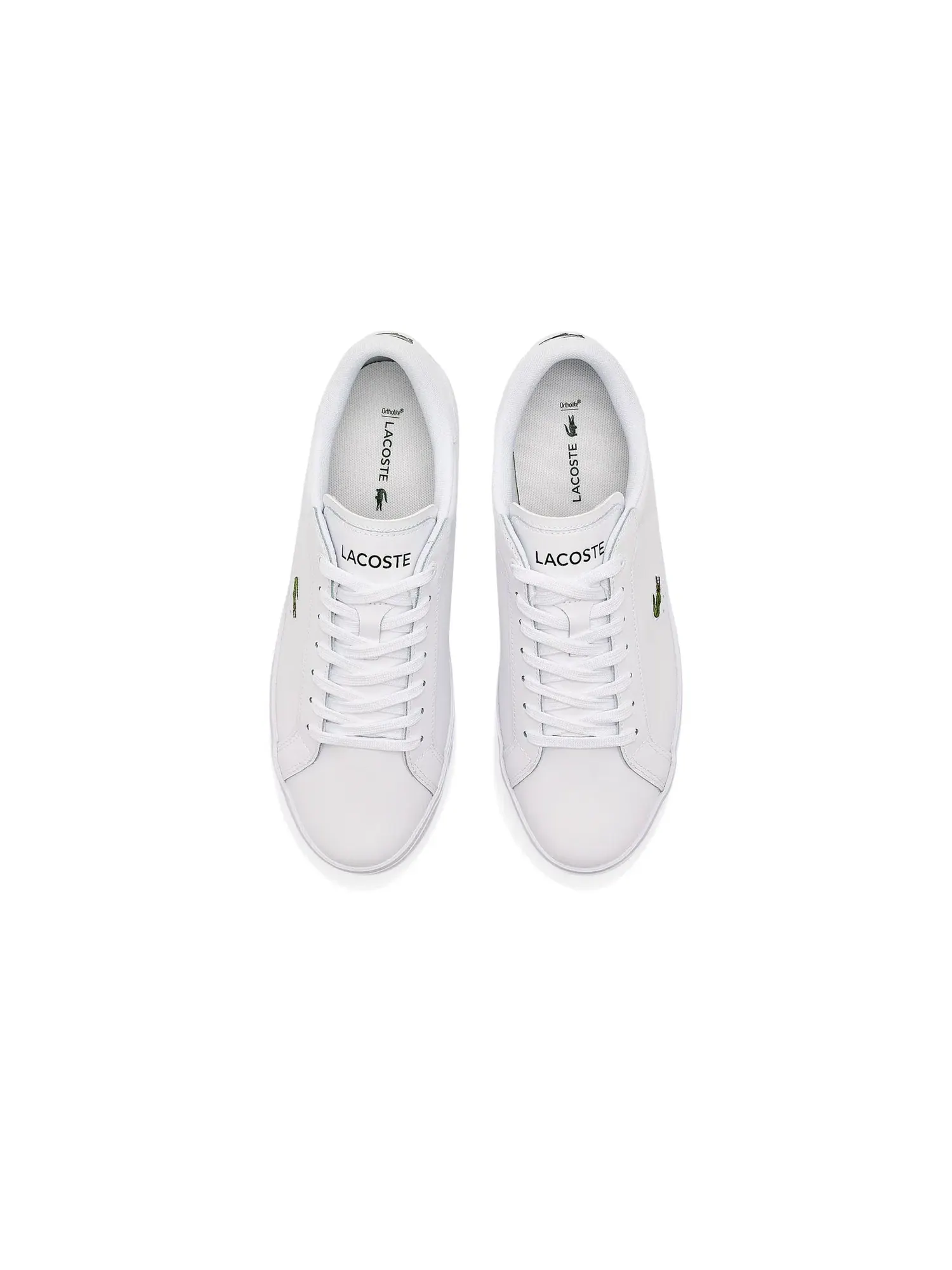 Кроссовки Powercourt Graphic из кожи Lacoste — изображение 2 из 4, белый
