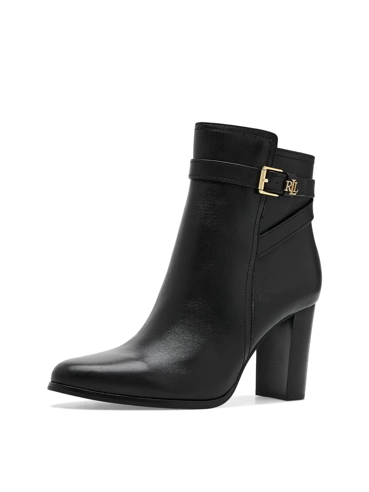 Ботильоны на каблуке Brooke II из телячьей кожи Lauren Ralph Lauren — изображение 1 из 4, черный