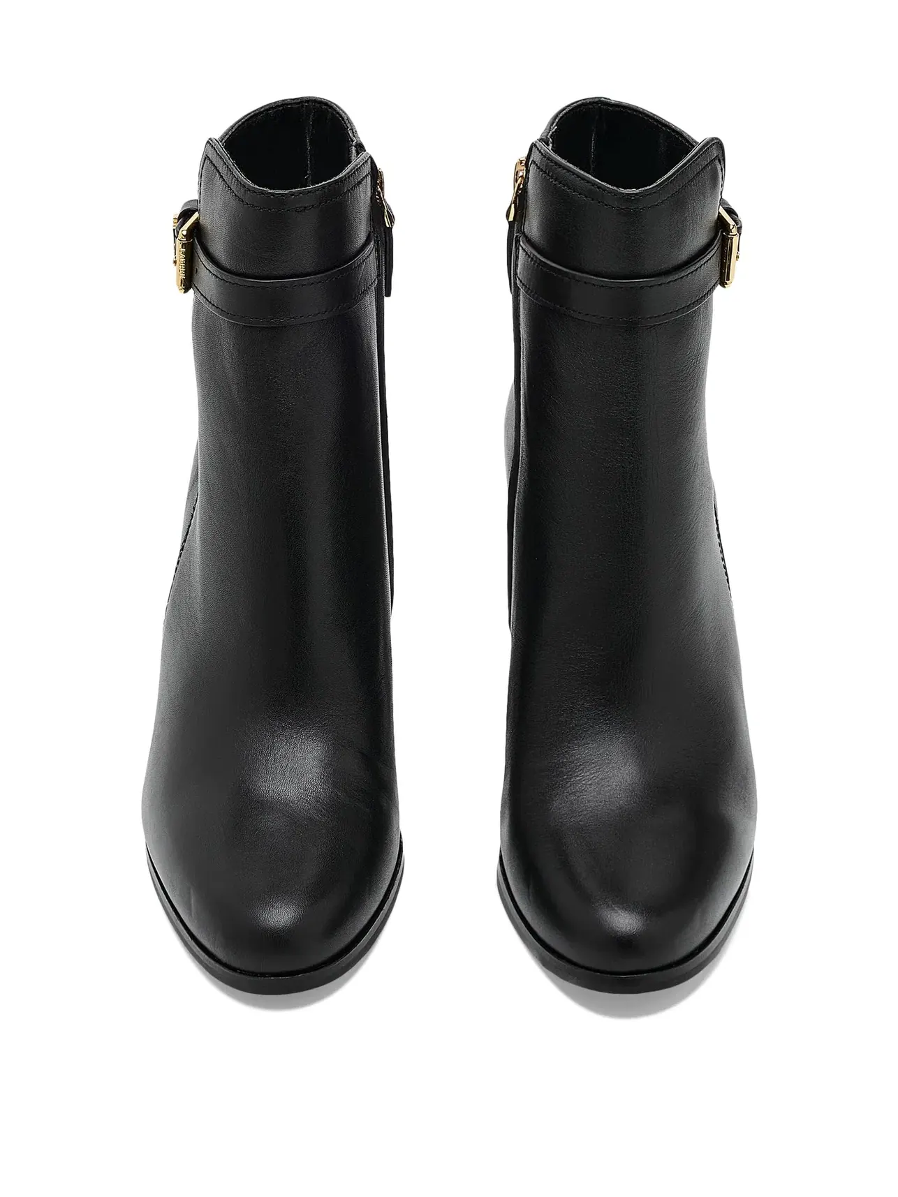 Ботильоны на каблуке Brooke II из телячьей кожи Lauren Ralph Lauren — изображение 2 из 4, черный