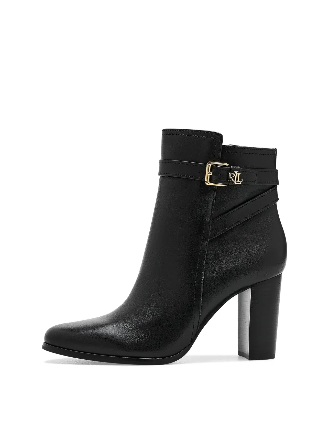 Ботильоны на каблуке Brooke II из телячьей кожи Lauren Ralph Lauren — изображение 4 из 4, черный