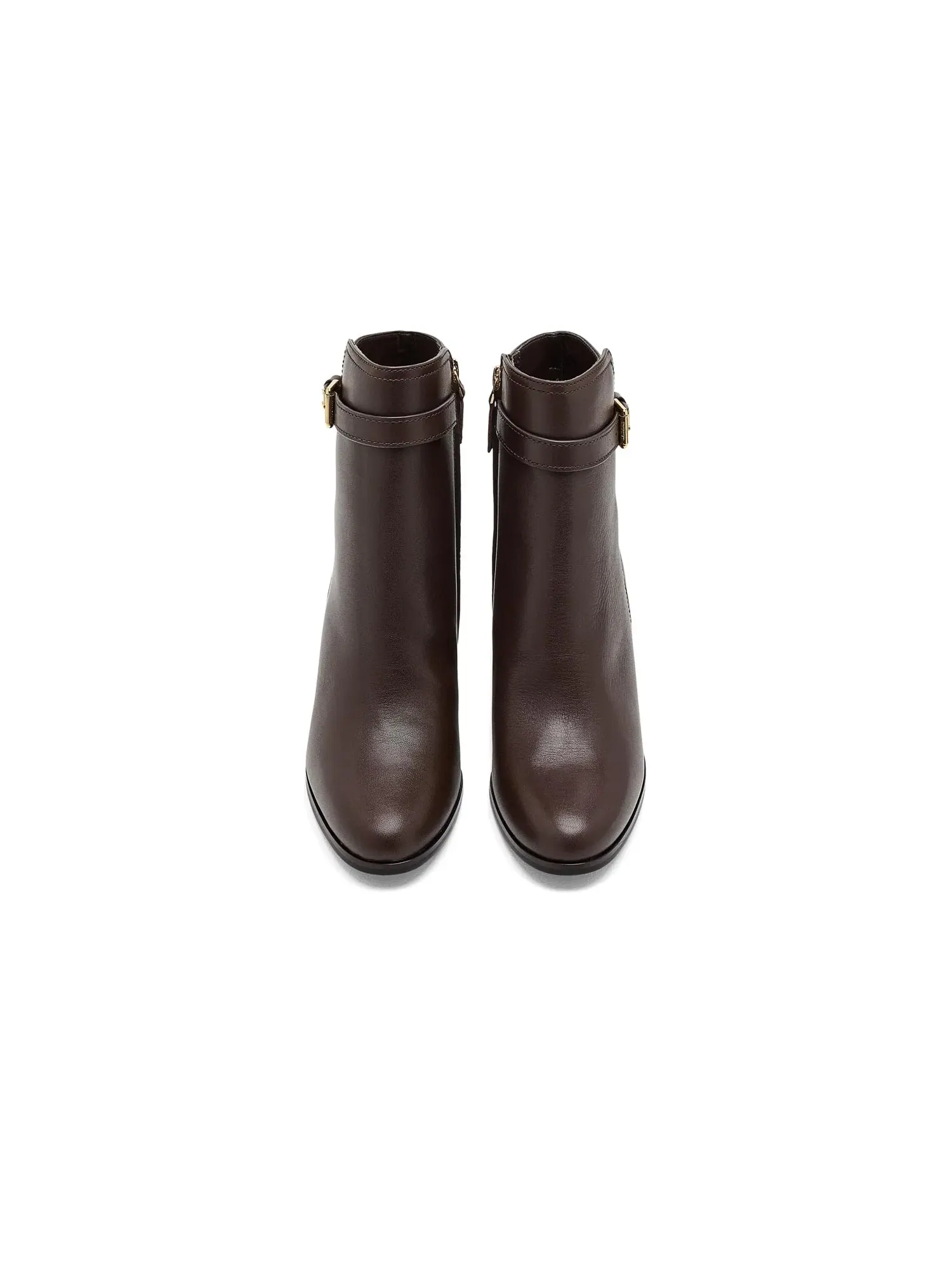 Ботильоны на каблуке Brooke II из телячьей кожи Lauren Ralph Lauren — изображение 2 из 4, коричневый