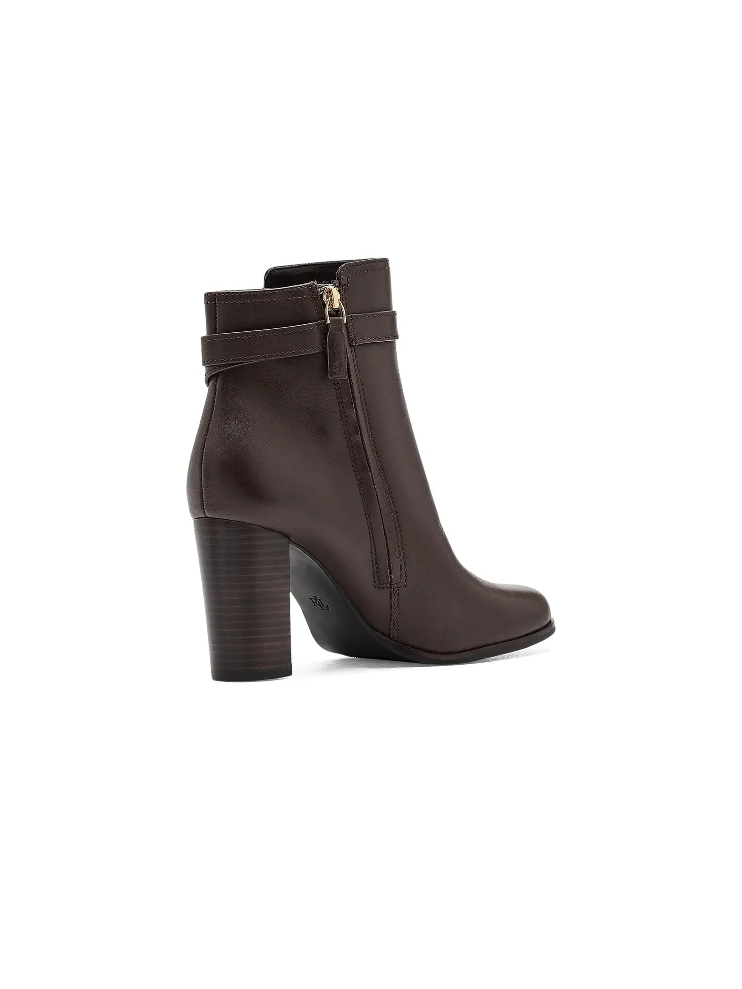 Ботильоны на каблуке Brooke II из телячьей кожи Lauren Ralph Lauren — изображение 3 из 4, коричневый