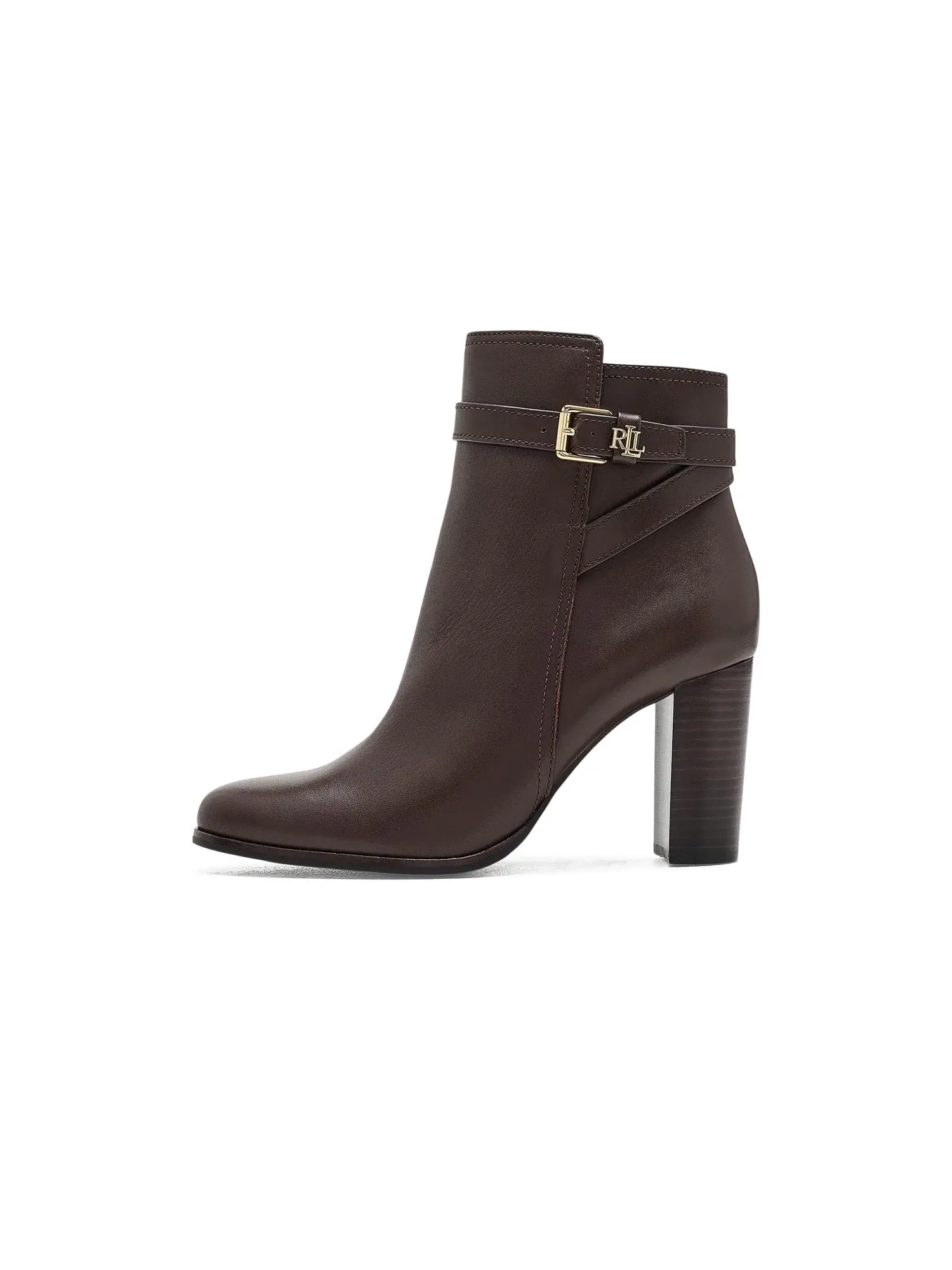 Ботильоны на каблуке Brooke II из телячьей кожи Lauren Ralph Lauren — изображение 4 из 4, коричневый