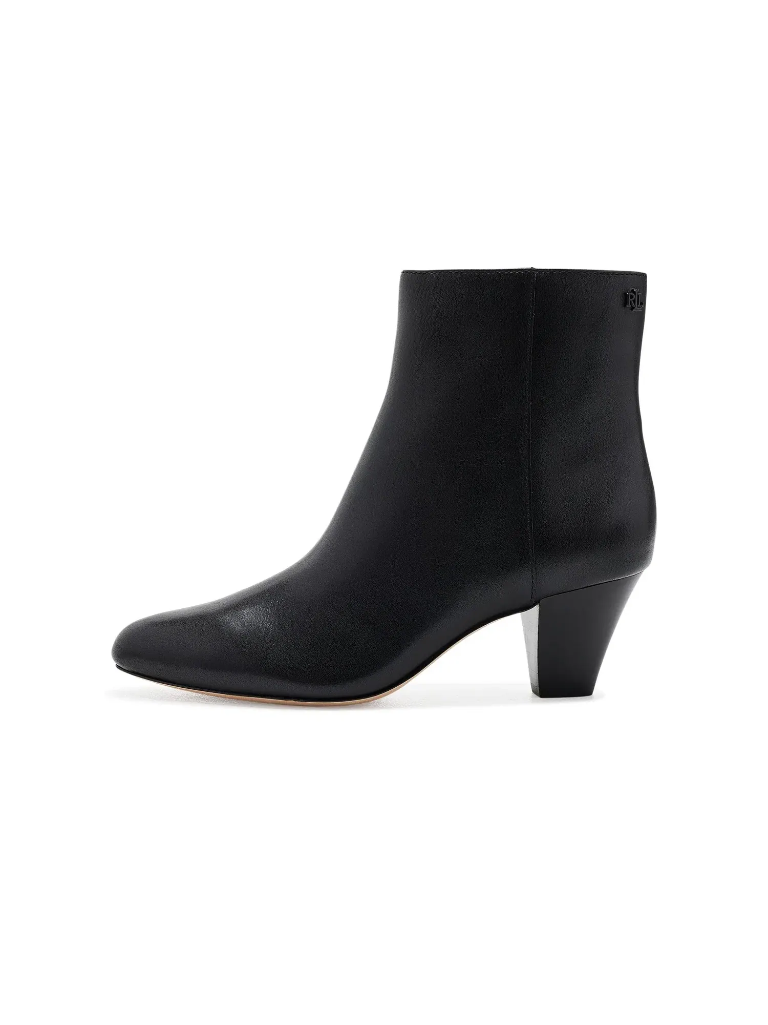 Ботильоны на каблуке из телячьей кожи Emersyn Lauren Ralph Lauren — изображение 4 из 4, черный