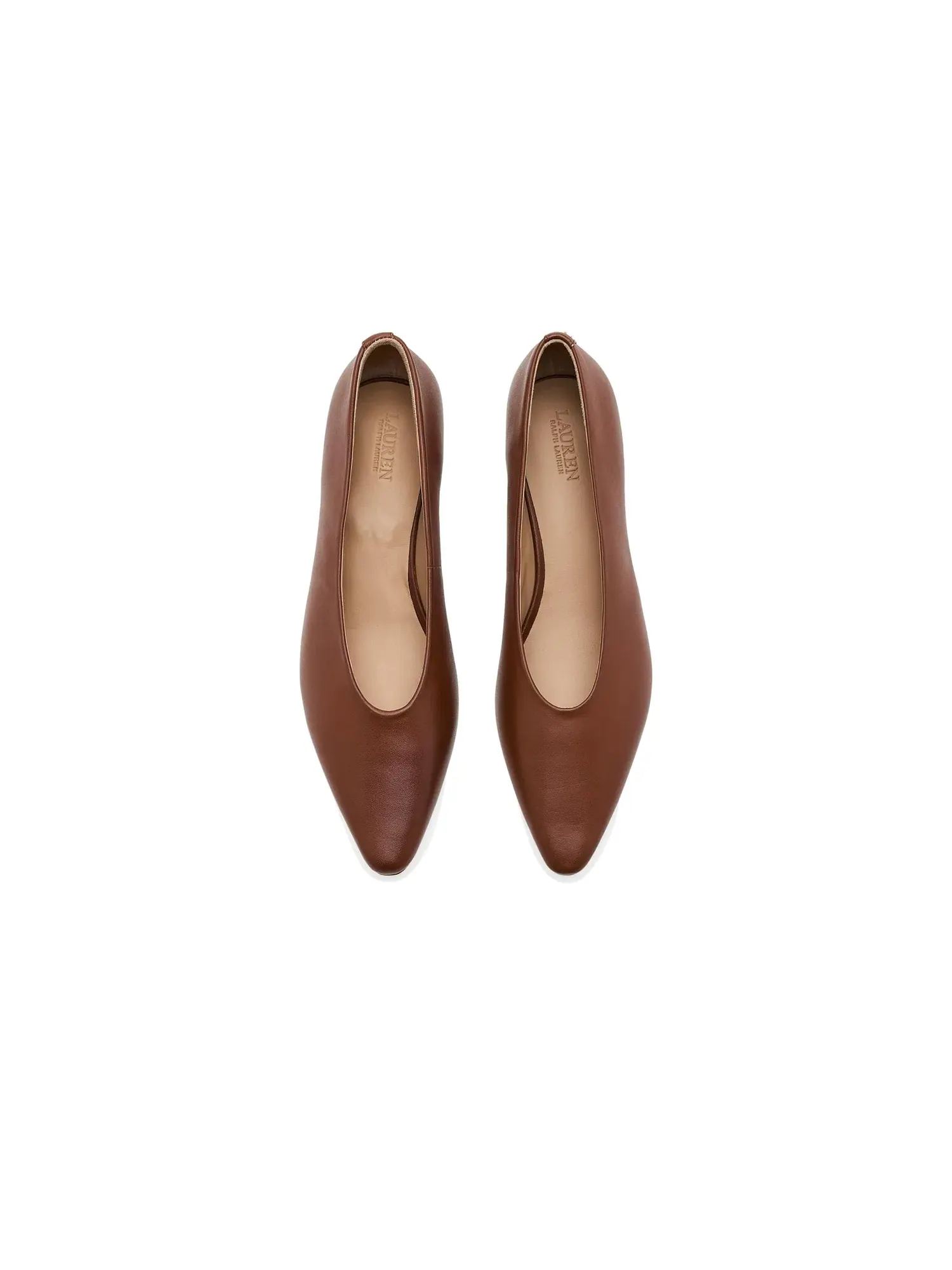 Туфли Francesca Nappa Leather Pumps Lauren Ralph Lauren — изображение 2 из 4, бежевый
