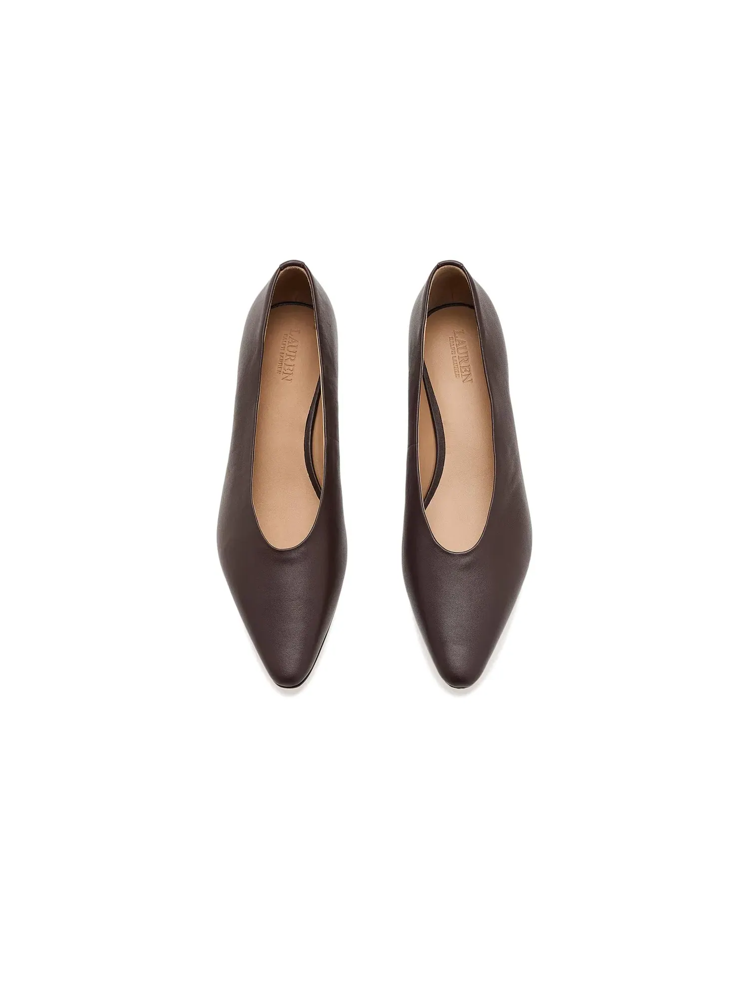 Туфли Francesca Nappa Leather Pumps Lauren Ralph Lauren — изображение 2 из 4, коричневый